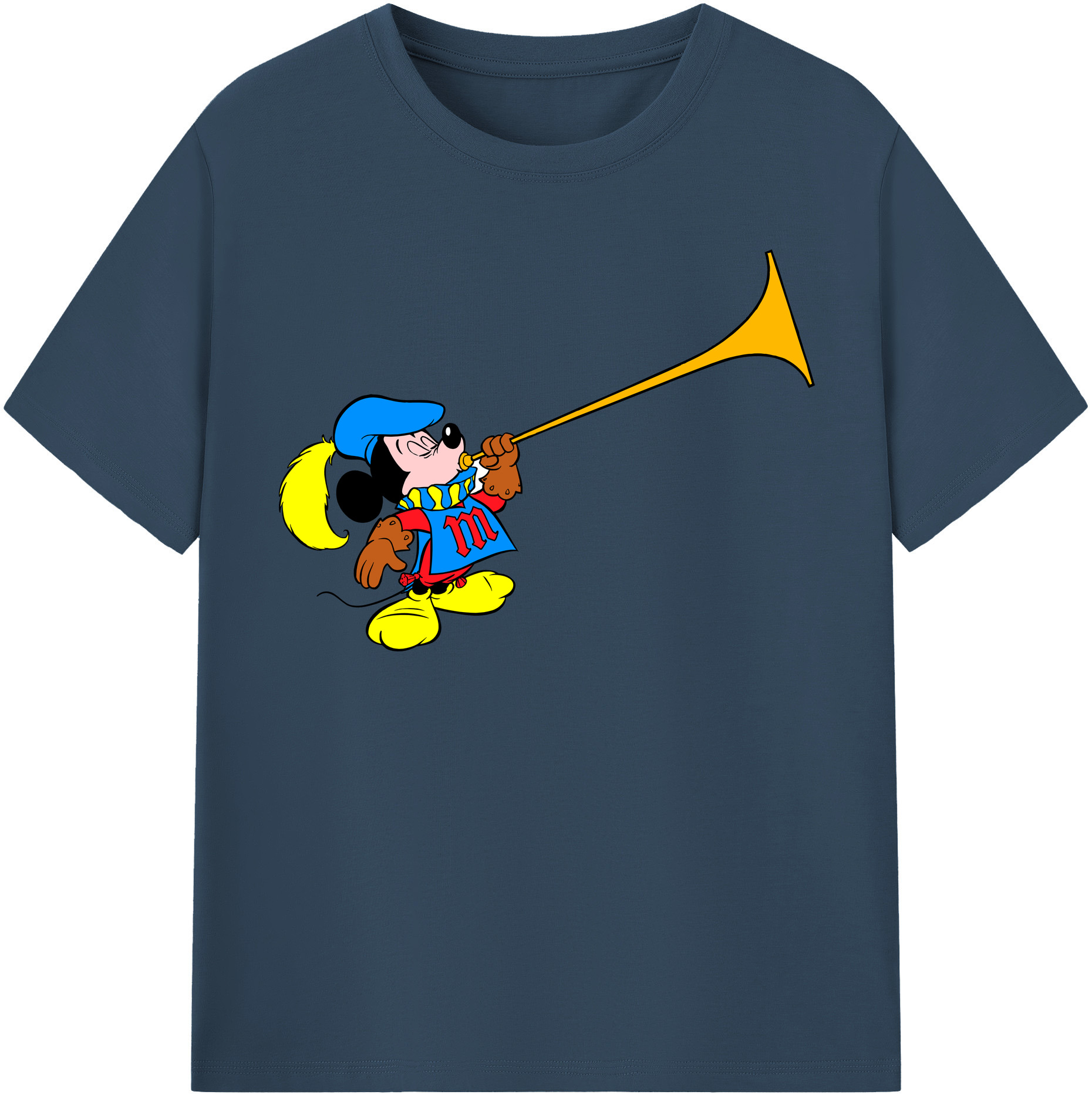 （画像用） ミッキーマウス Mickey Mouse レディースカジュアルプリントTシャツ（綿100％）