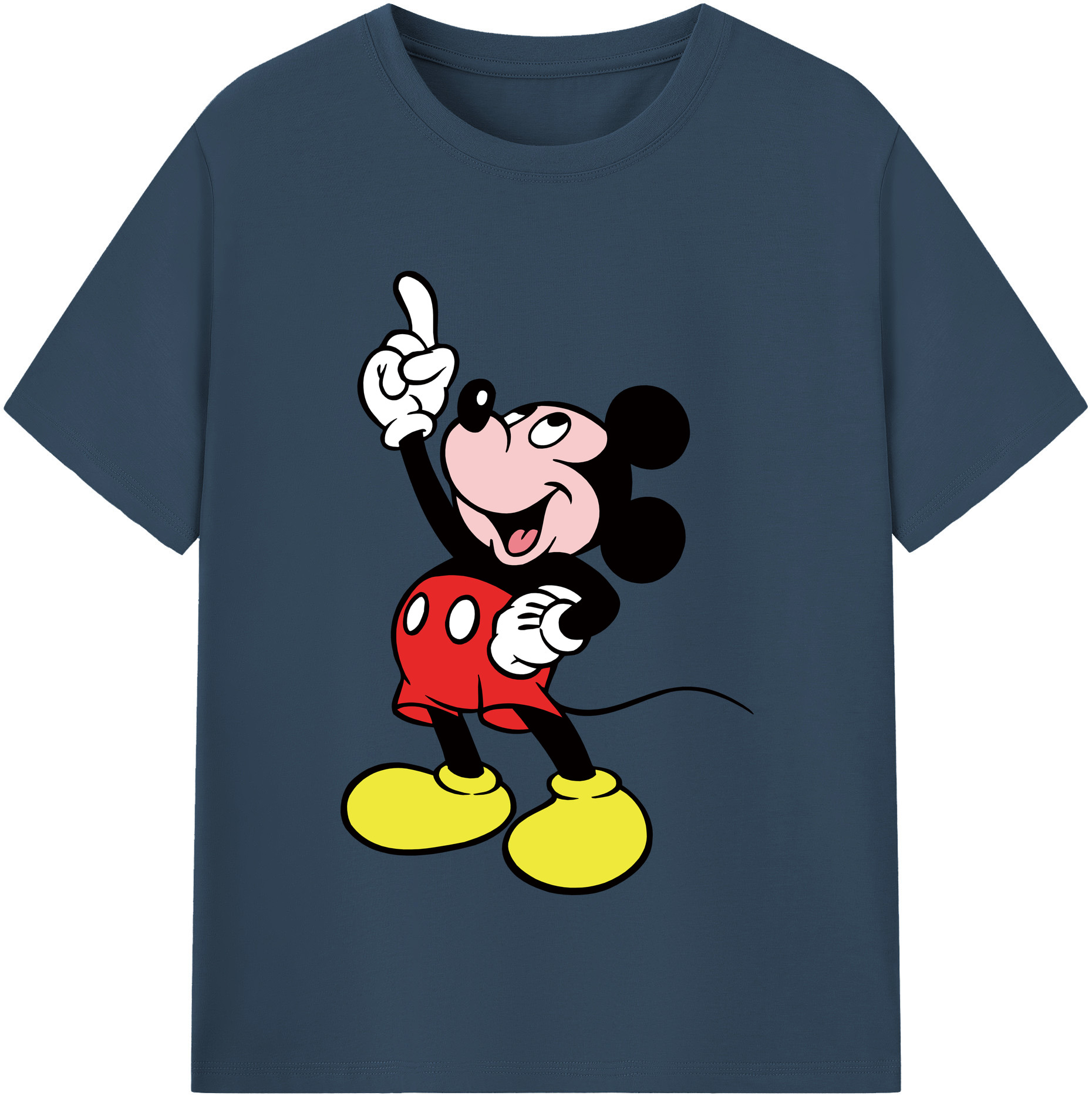 （画像用） ミッキーマウス Mickey Mouse レディースカジュアルプリントTシャツ（綿100％）