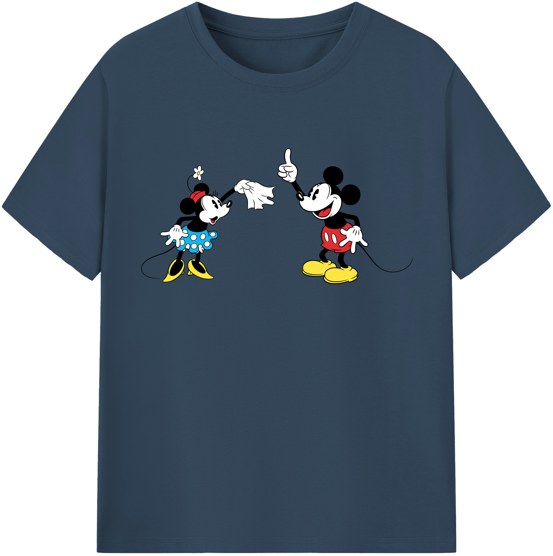 （画像用） ミッキーマウス Mickey Mouse レディースカジュアルプリントTシャツ（綿100％）