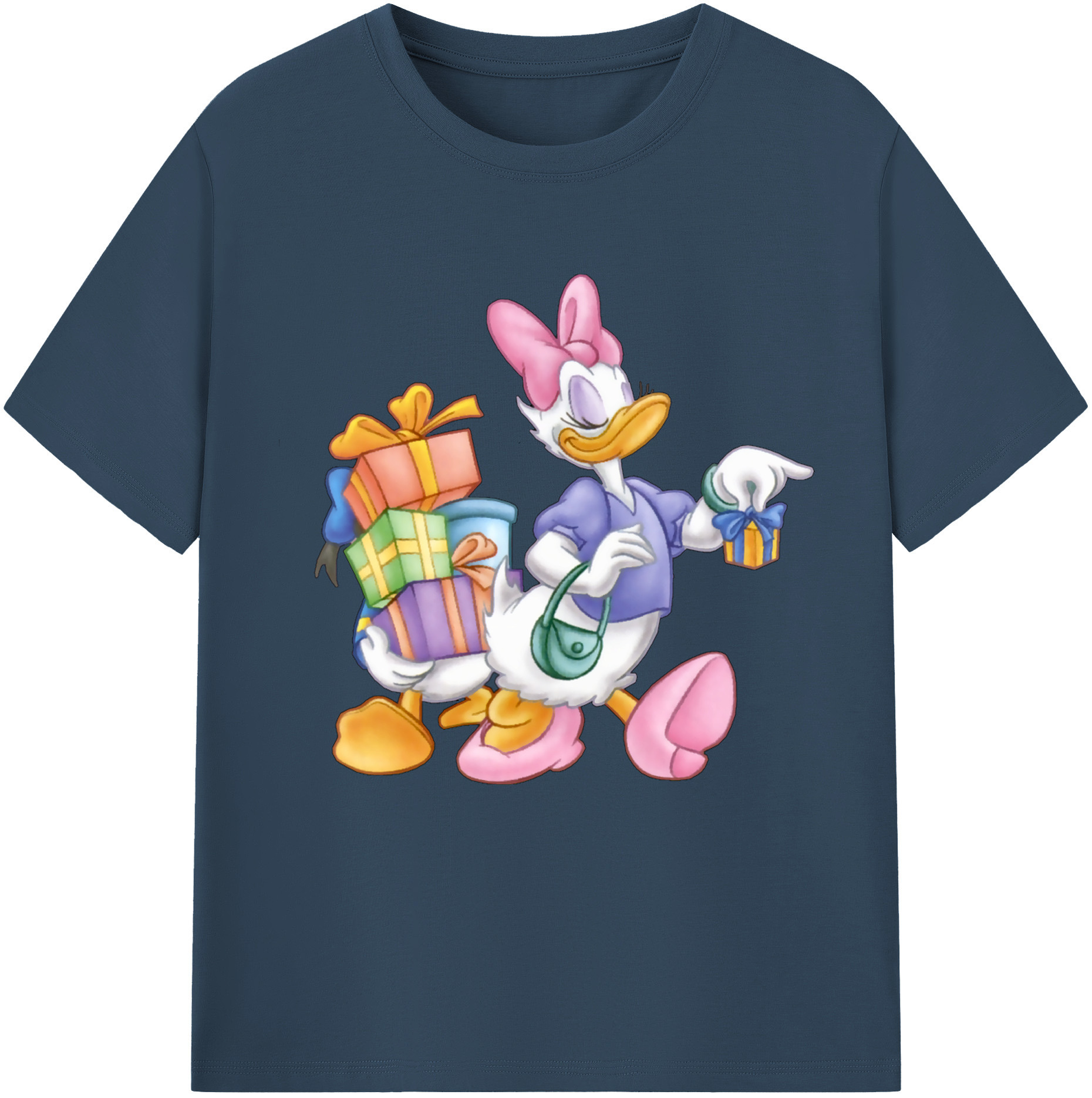 （画像用） ミッキーマウス Mickey Mouse レディースカジュアルプリントTシャツ（綿100％）