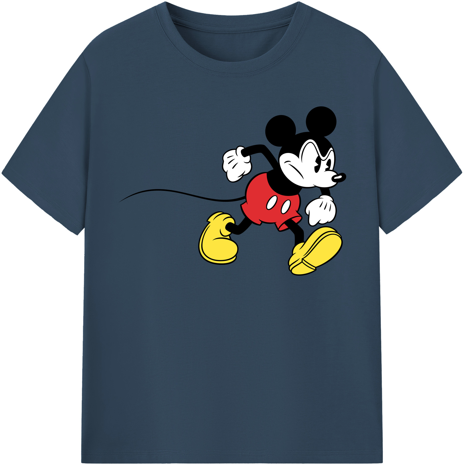（画像用） ミッキーマウス Mickey Mouse レディースカジュアルプリントTシャツ（綿100％）