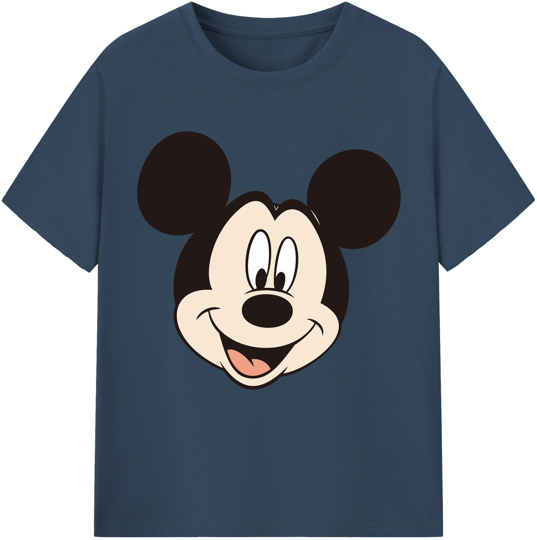 （画像用） ミッキーマウス Mickey Mouse レディースカジュアルプリントTシャツ（綿100％）
