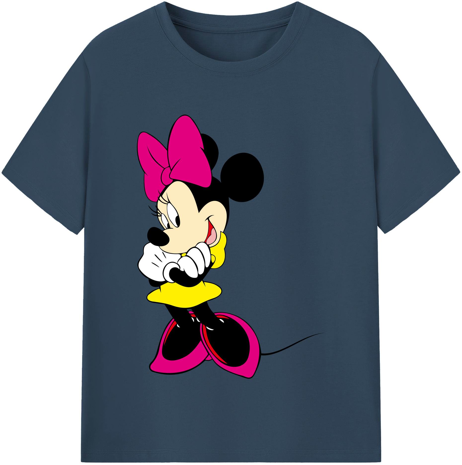 （画像用） ミッキーマウス Mickey Mouse レディースカジュアルプリントTシャツ（綿100％）