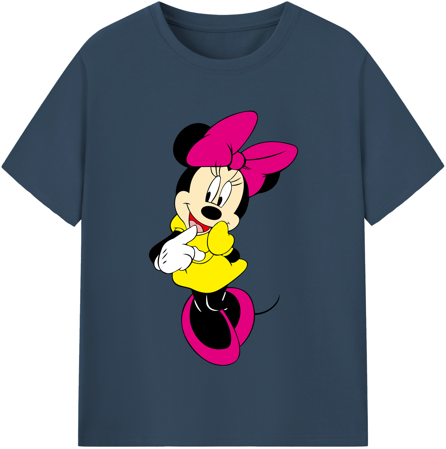 （画像用） ミッキーマウス Mickey Mouse レディースカジュアルプリントTシャツ（綿100％）