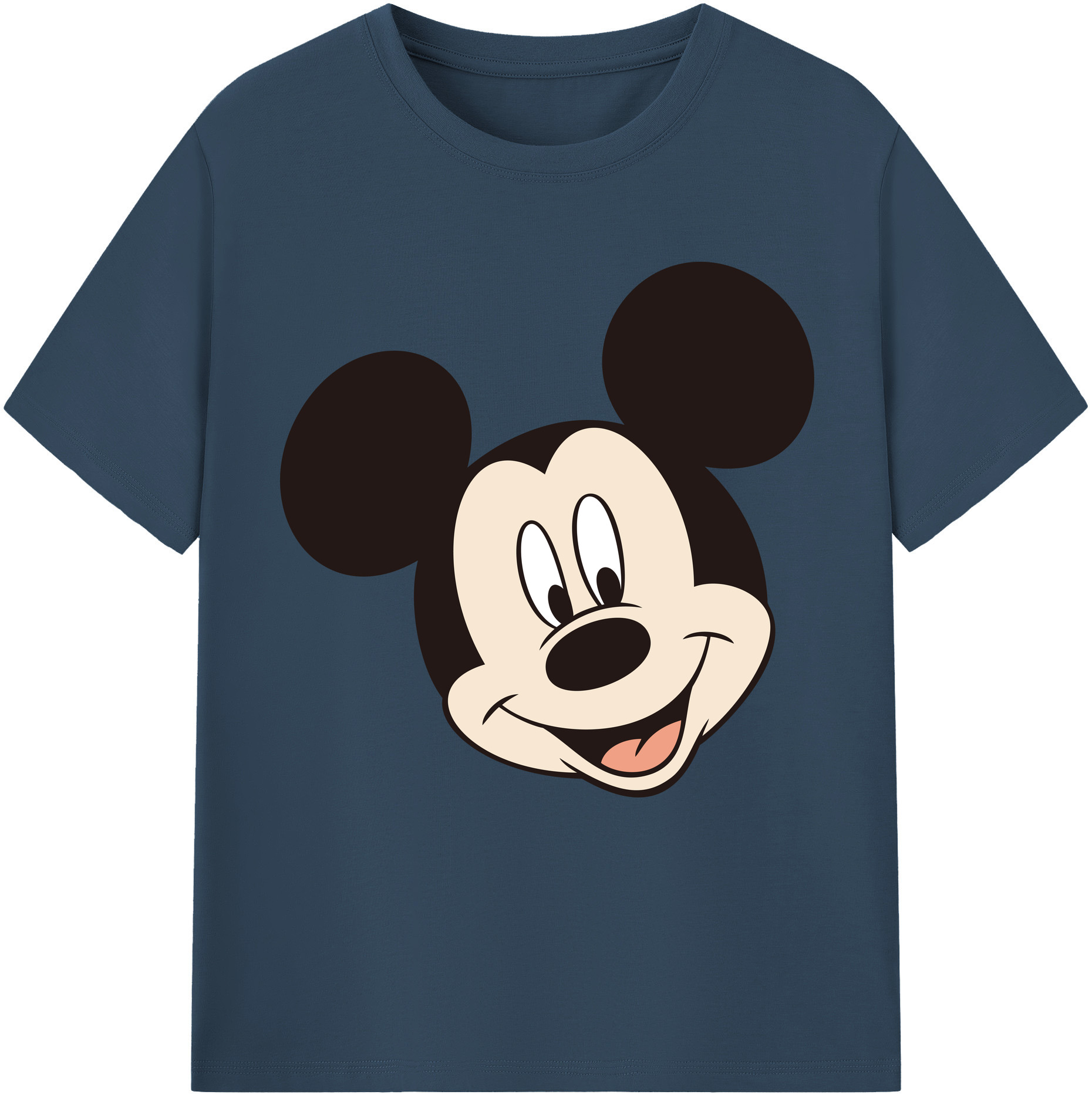 （画像用） ミッキーマウス Mickey Mouse レディースカジュアルプリントTシャツ（綿100％）