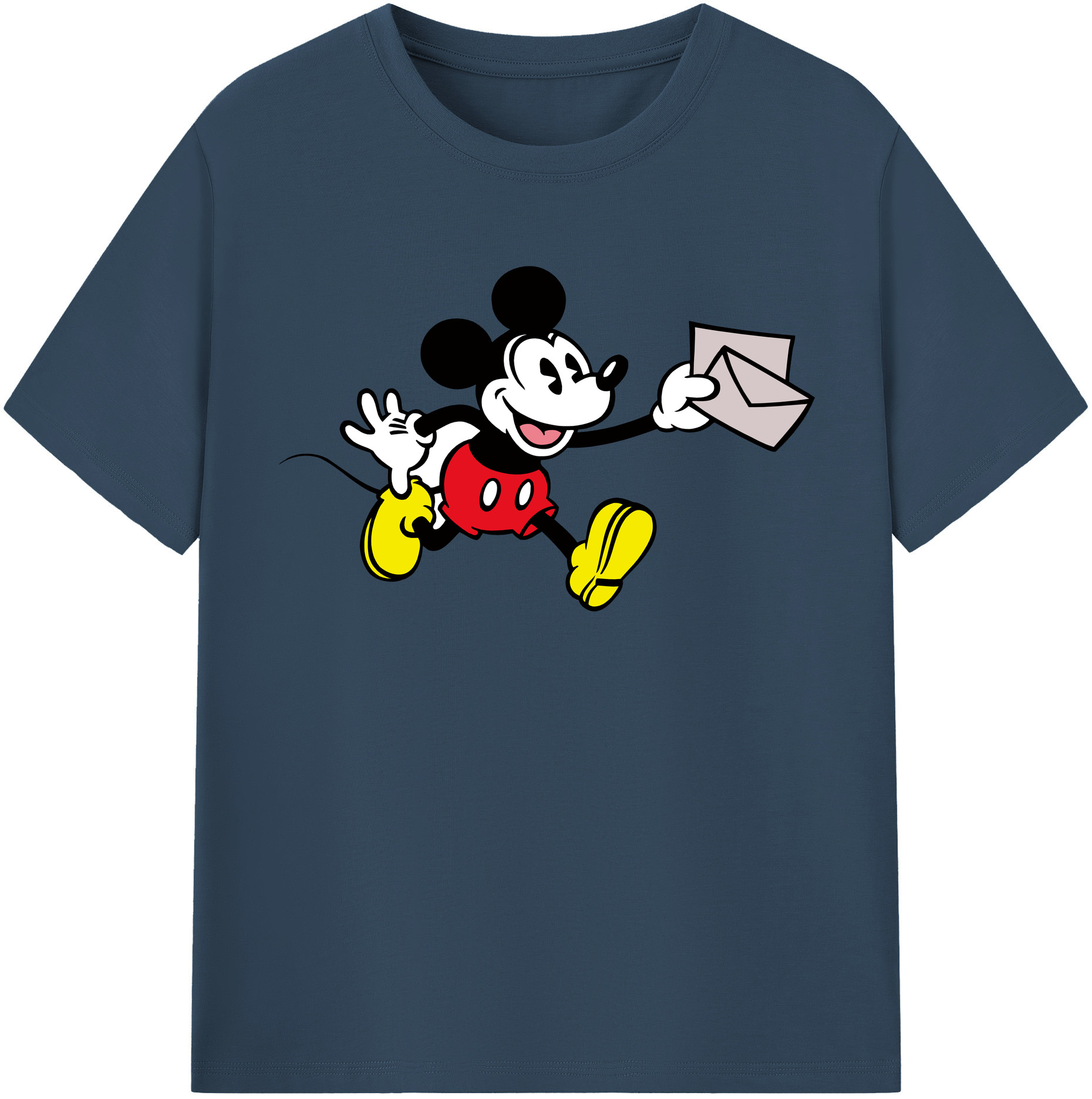 （画像用） ミッキーマウス Mickey Mouse レディースカジュアルプリントTシャツ（綿100％）