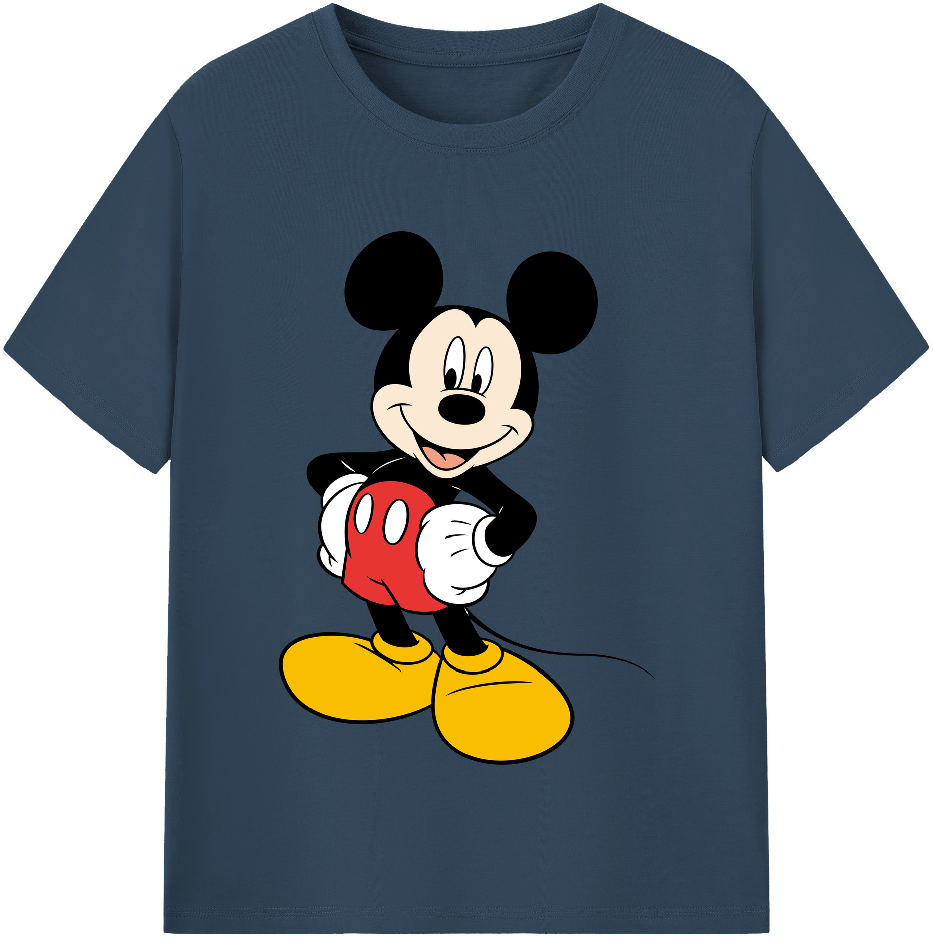 （画像用） ミッキーマウス Mickey Mouse レディースカジュアルプリントTシャツ（綿100％）