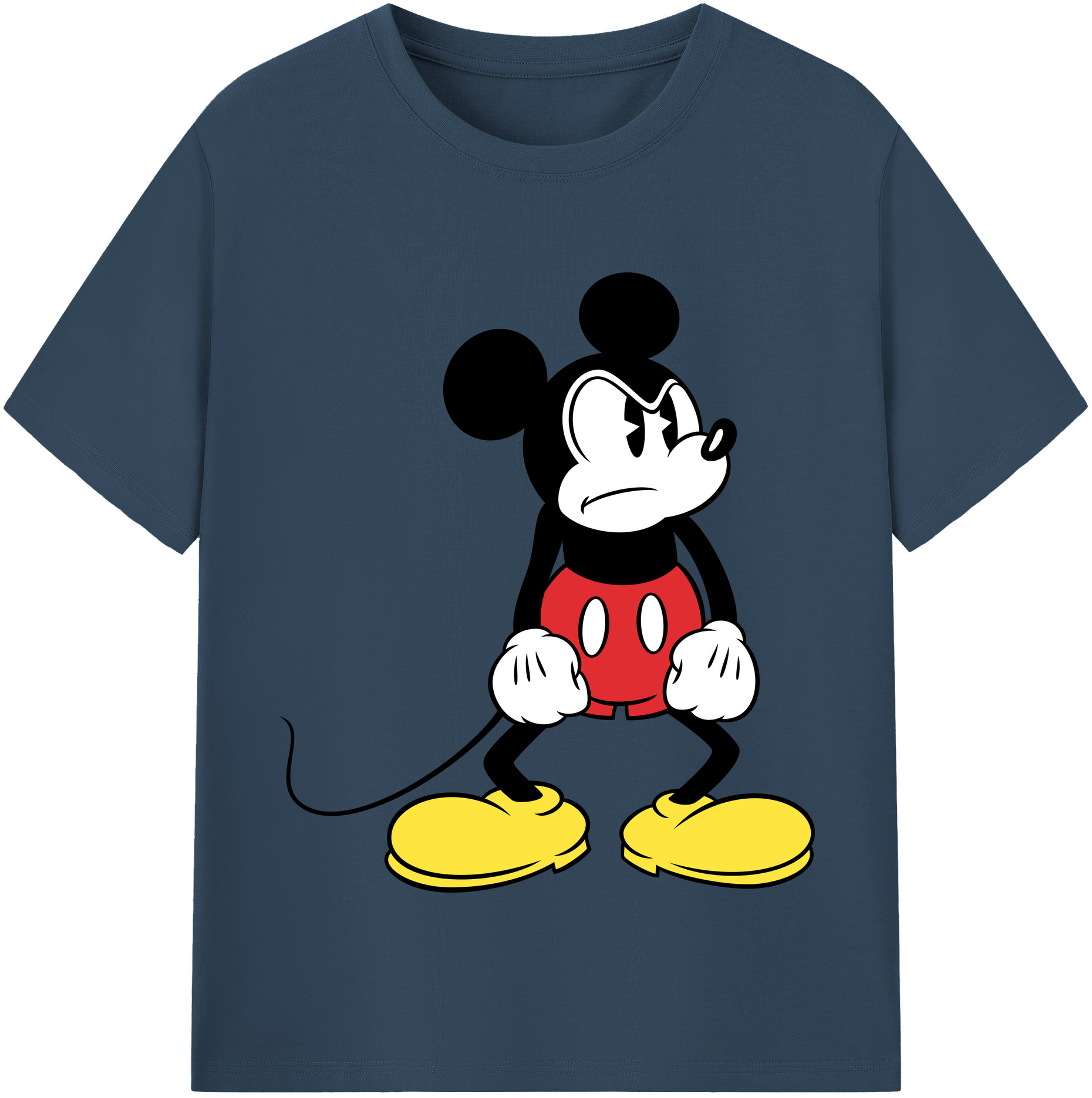（画像用） ミッキーマウス Mickey Mouse レディースカジュアルプリントTシャツ（綿100％）