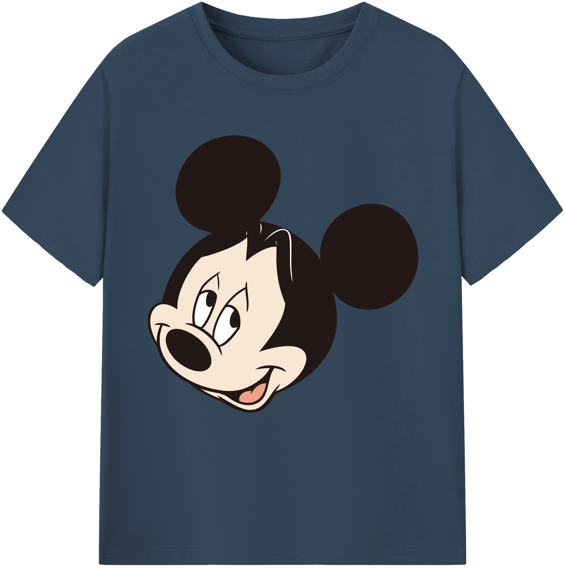 （画像用） ミッキーマウス Mickey Mouse レディースカジュアルプリントTシャツ（綿100％）
