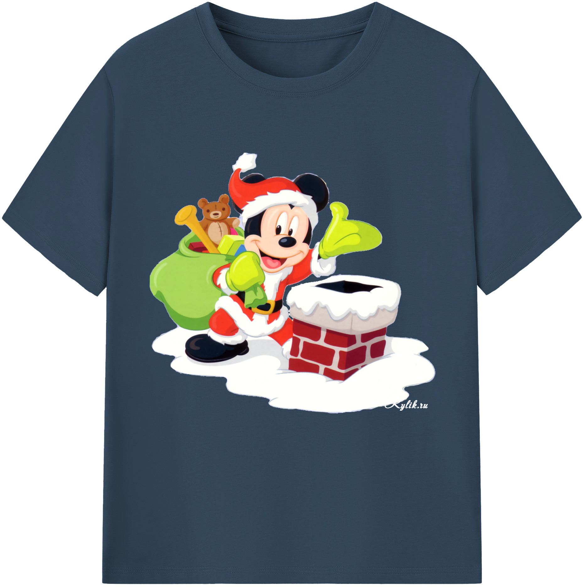 （画像用） ミッキーマウス Mickey Mouse レディースカジュアルプリントTシャツ（綿100％）