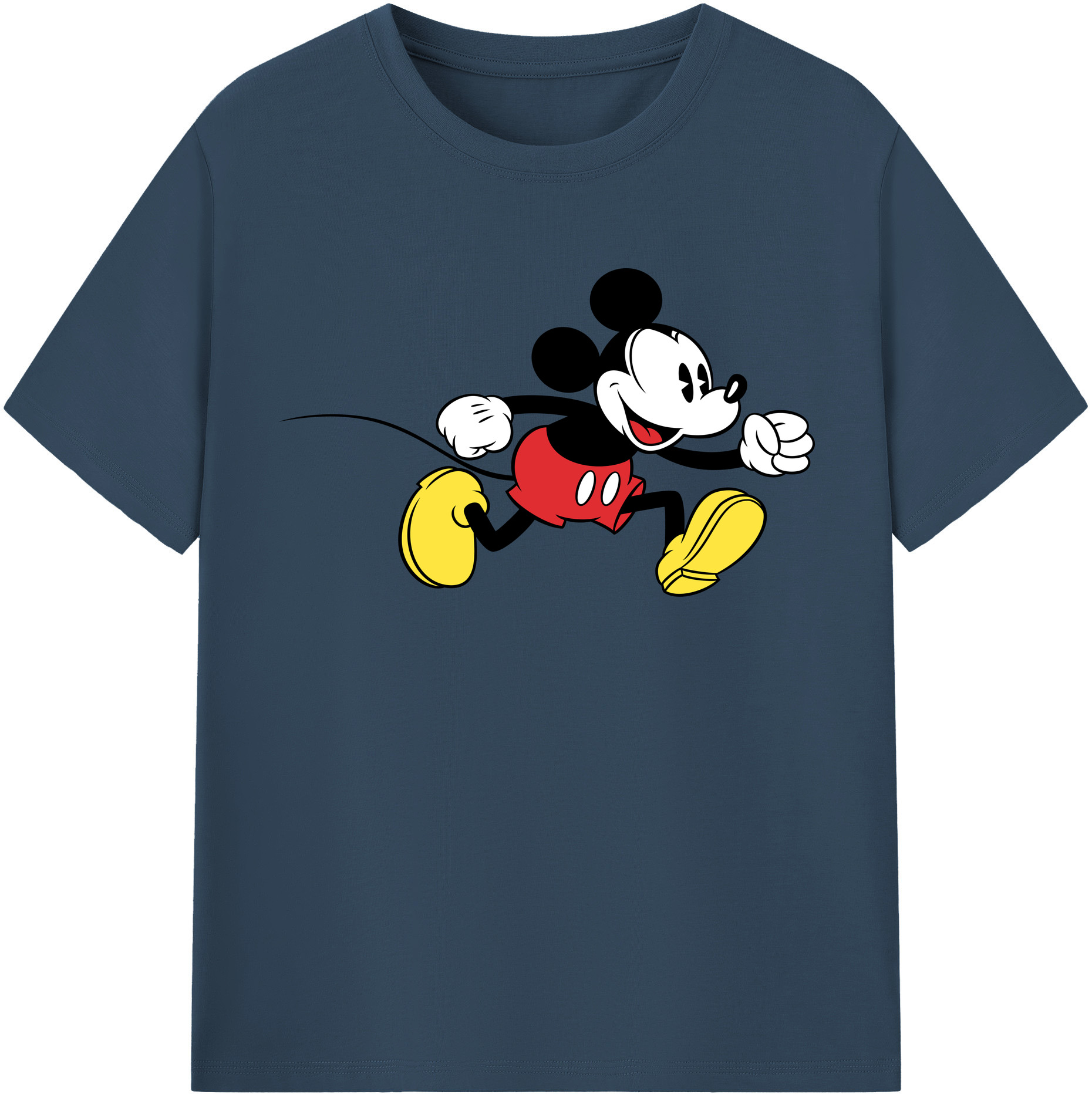 （画像用） ミッキーマウス Mickey Mouse レディースカジュアルプリントTシャツ（綿100％）