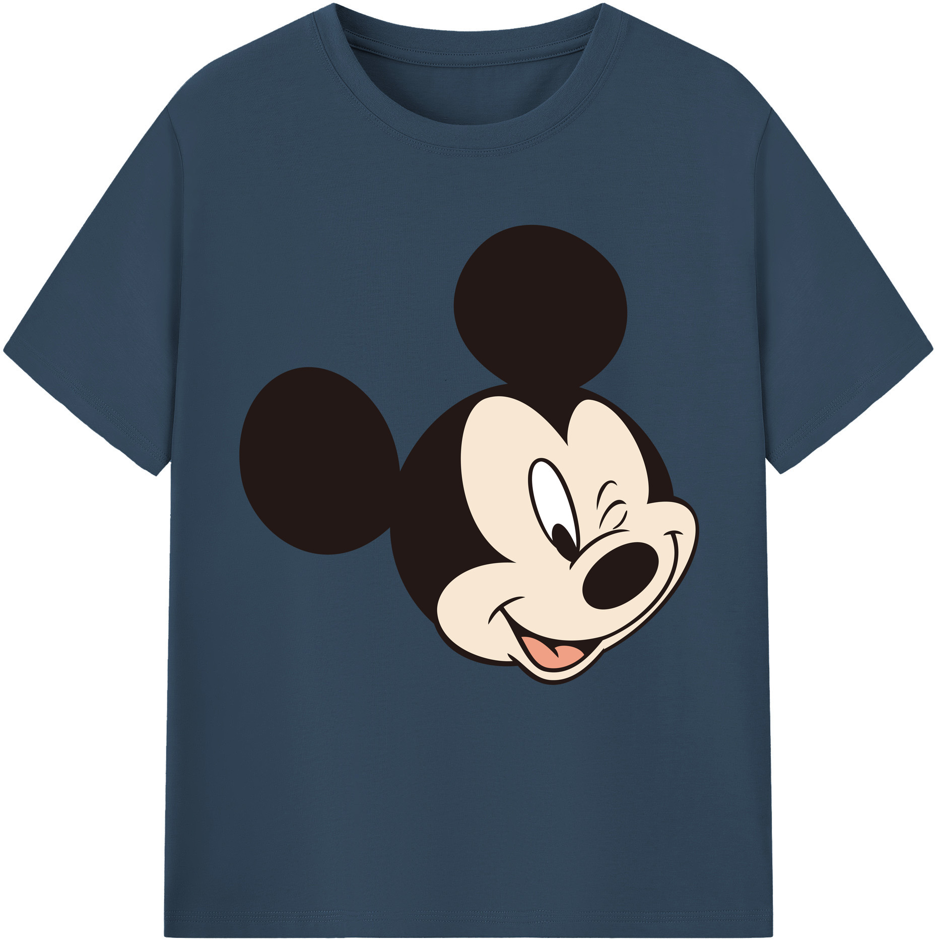 （画像用） ミッキーマウス Mickey Mouse レディースカジュアルプリントTシャツ（綿100％）