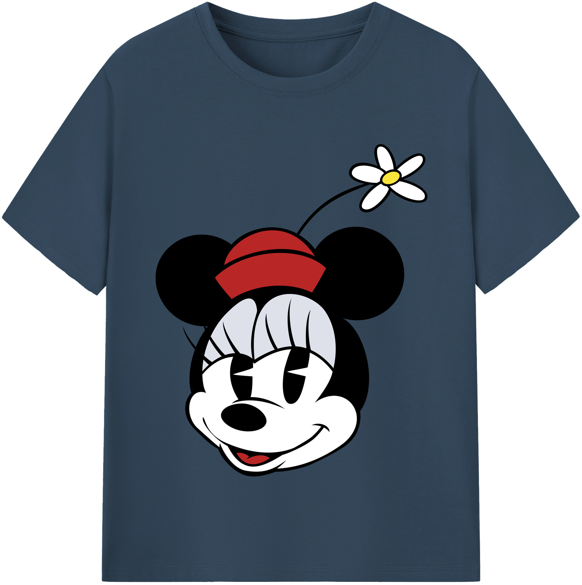 （画像用） ミッキーマウス Mickey Mouse レディースカジュアルプリントTシャツ（綿100％）