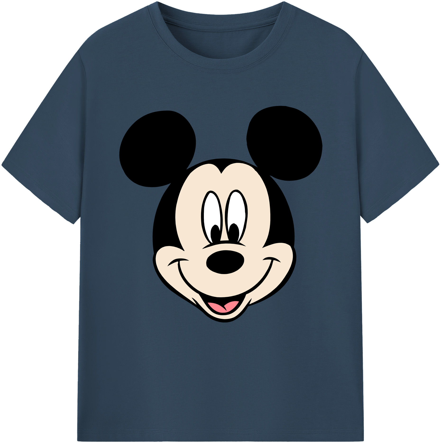 （画像用） ミッキーマウス Mickey Mouse レディースカジュアルプリントTシャツ（綿100％）