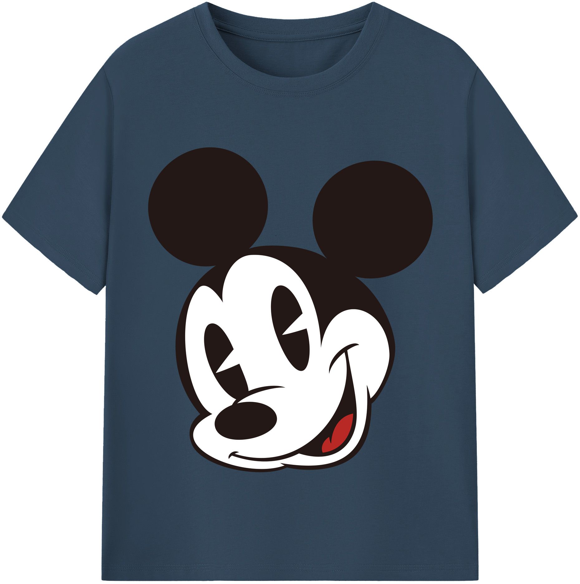 （画像用） ミッキーマウス Mickey Mouse レディースカジュアルプリントTシャツ（綿100％）