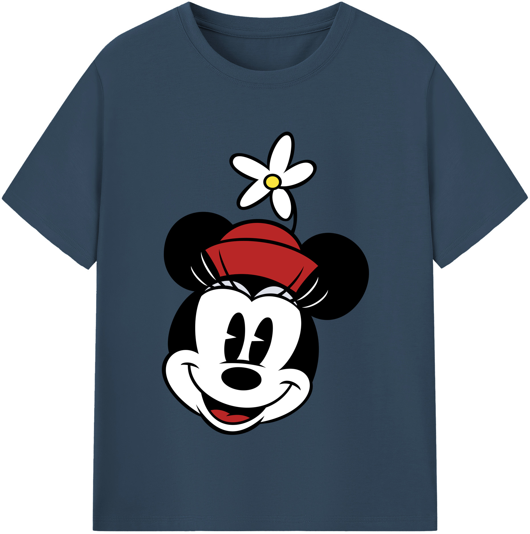 （画像用） ミッキーマウス Mickey Mouse レディースカジュアルプリントTシャツ（綿100％）
