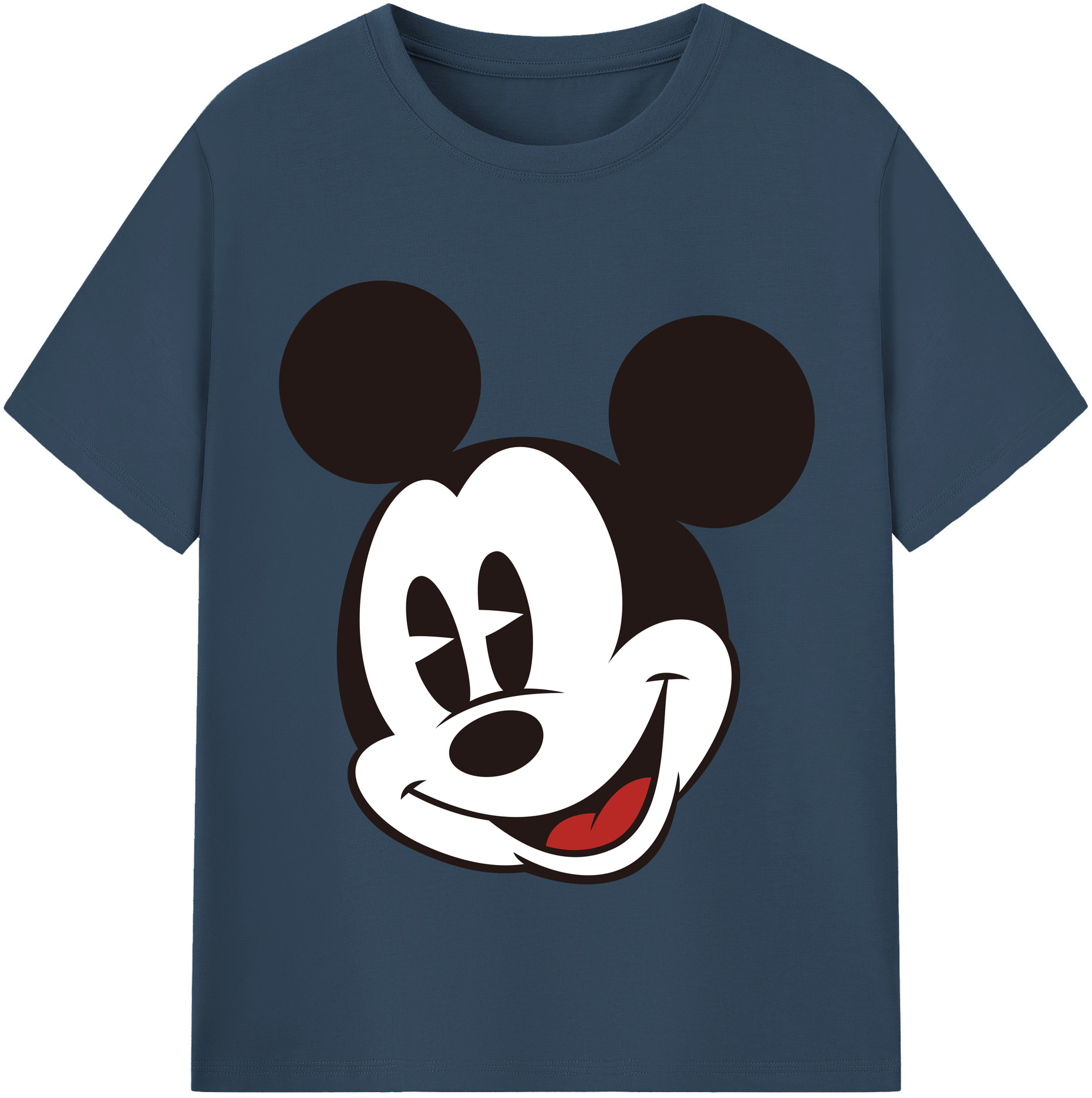 （画像用） ミッキーマウス Mickey Mouse レディースカジュアルプリントTシャツ（綿100％）