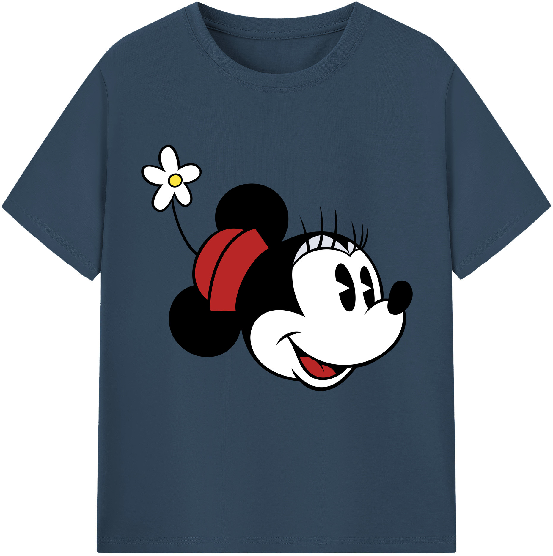 （画像用） ミッキーマウス Mickey Mouse レディースカジュアルプリントTシャツ（綿100％）