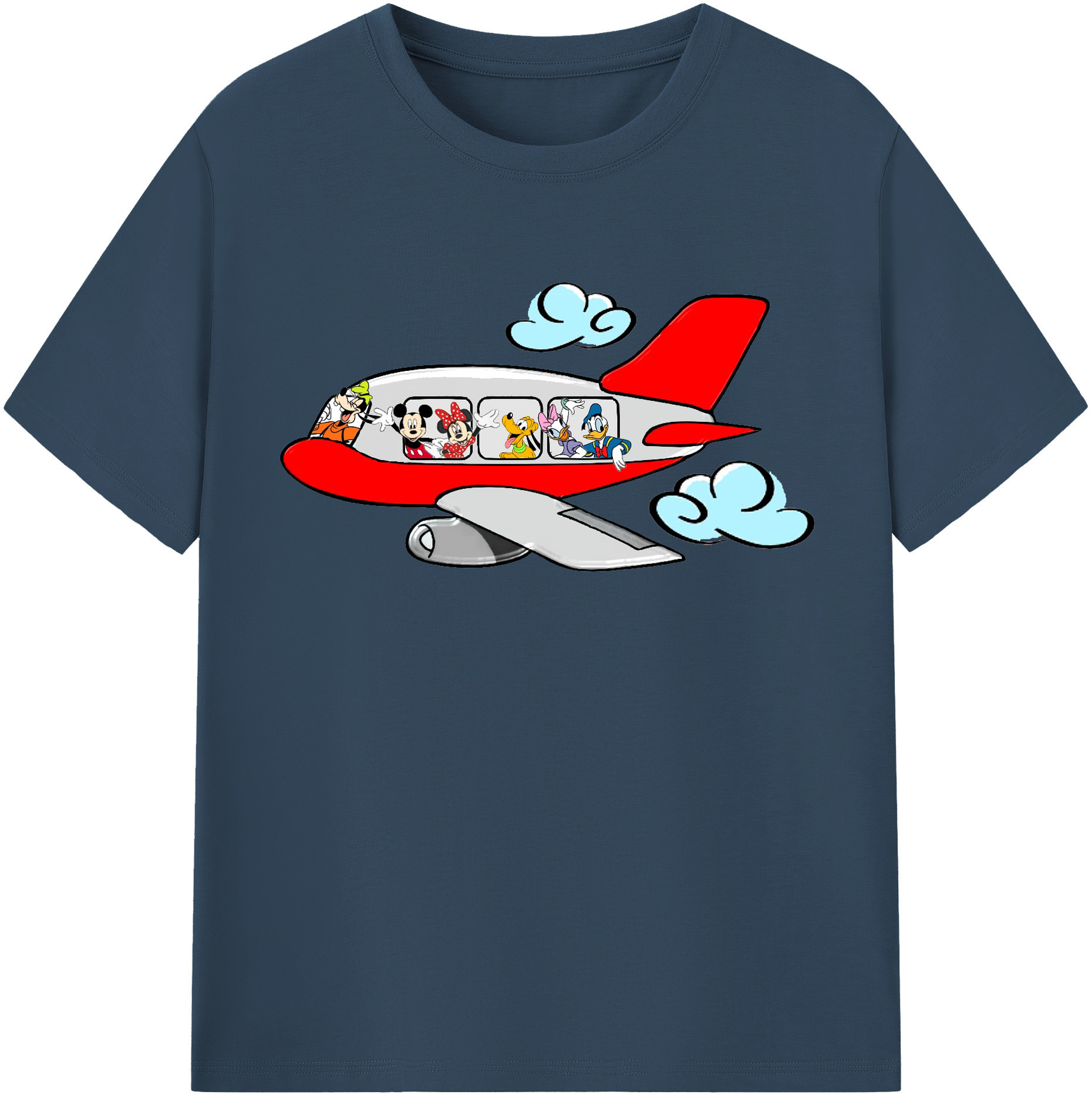 （画像用） ミッキーマウス Mickey Mouse レディースカジュアルプリントTシャツ（綿100％）