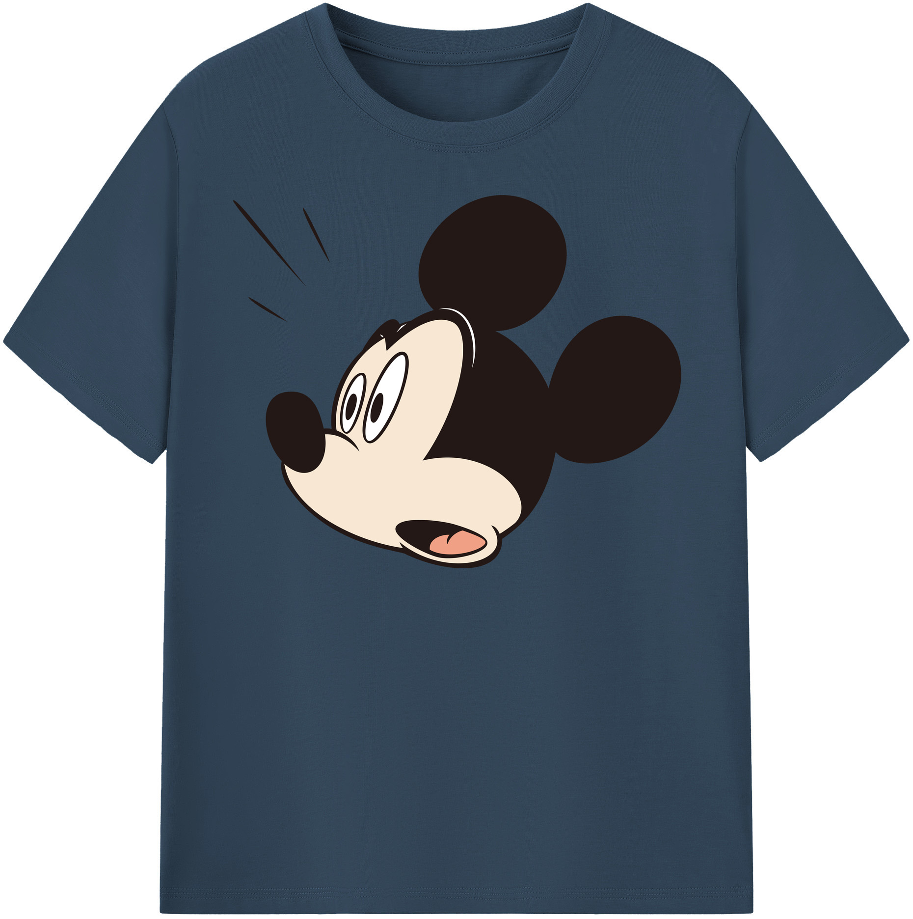 （画像用） ミッキーマウス Mickey Mouse レディースカジュアルプリントTシャツ（綿100％）