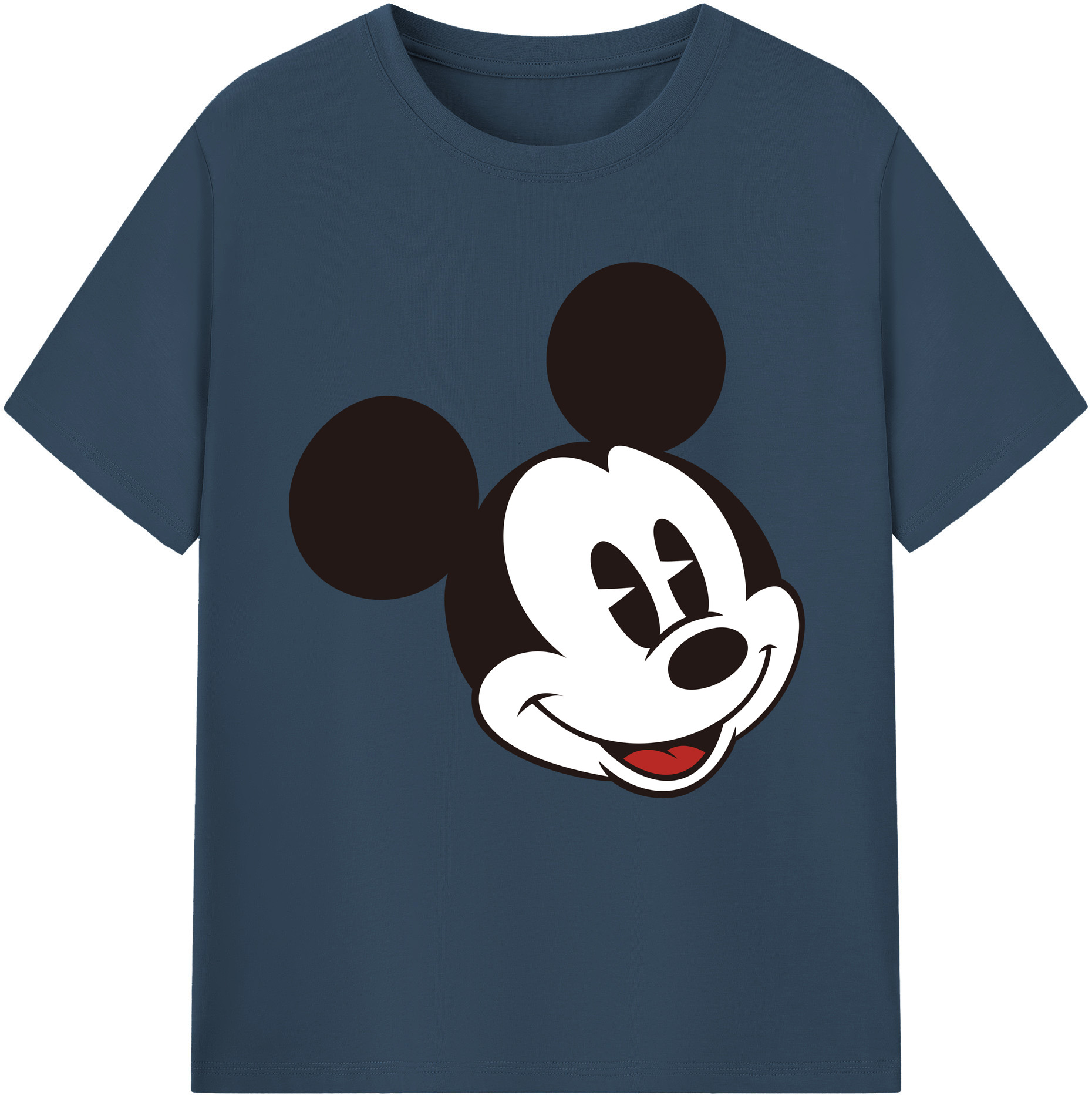 （画像用） ミッキーマウス Mickey Mouse レディースカジュアルプリントTシャツ（綿100％）