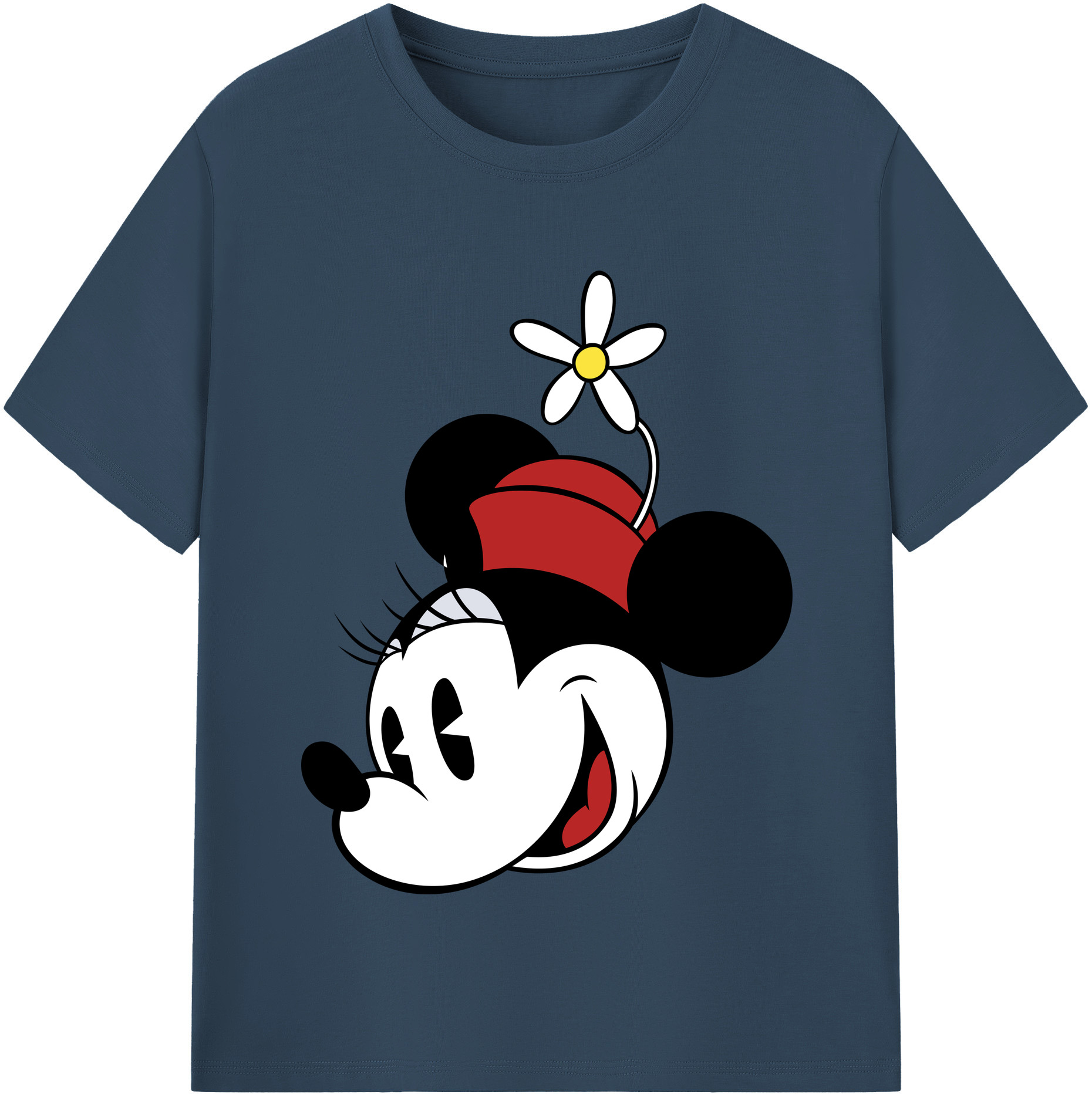 （画像用） ミッキーマウス Mickey Mouse レディースカジュアルプリントTシャツ（綿100％）