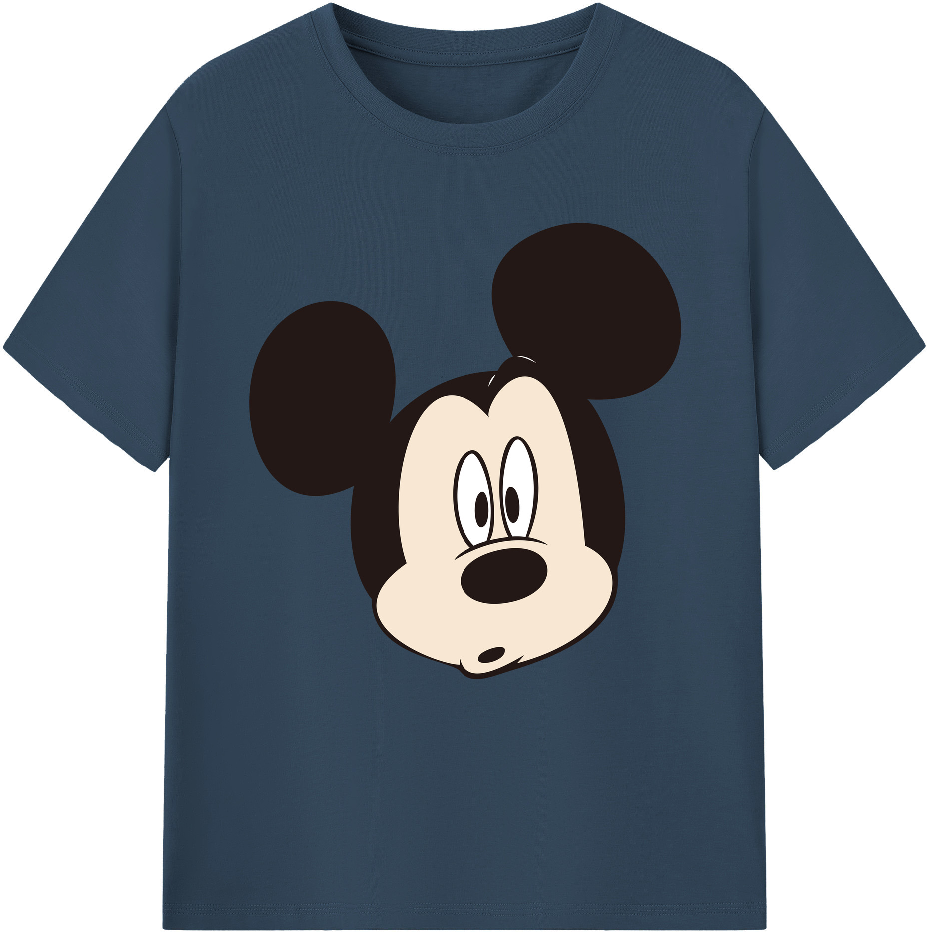（画像用） ミッキーマウス Mickey Mouse レディースカジュアルプリントTシャツ（綿100％）