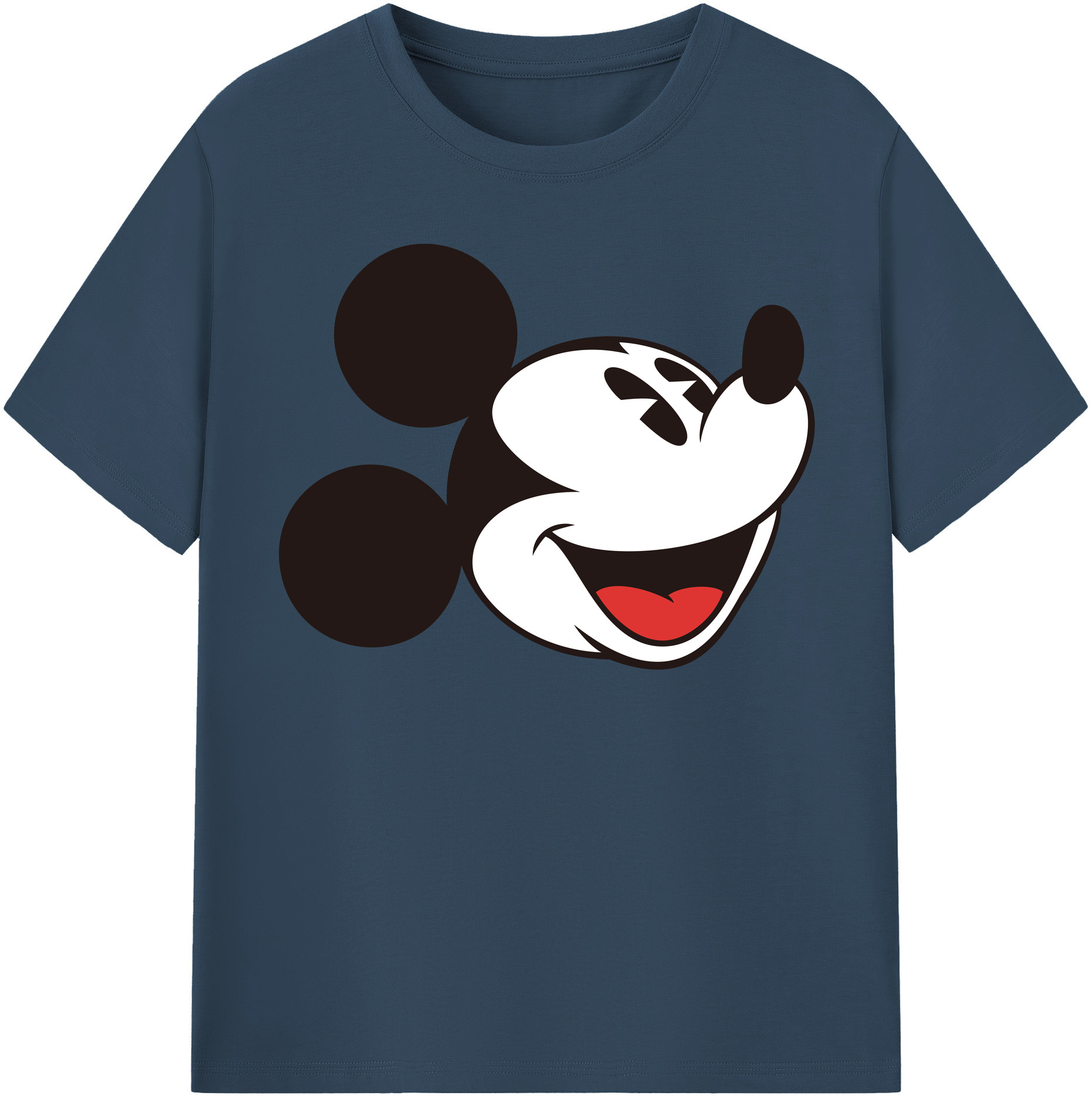 （画像用） ミッキーマウス Mickey Mouse レディースカジュアルプリントTシャツ（綿100％）