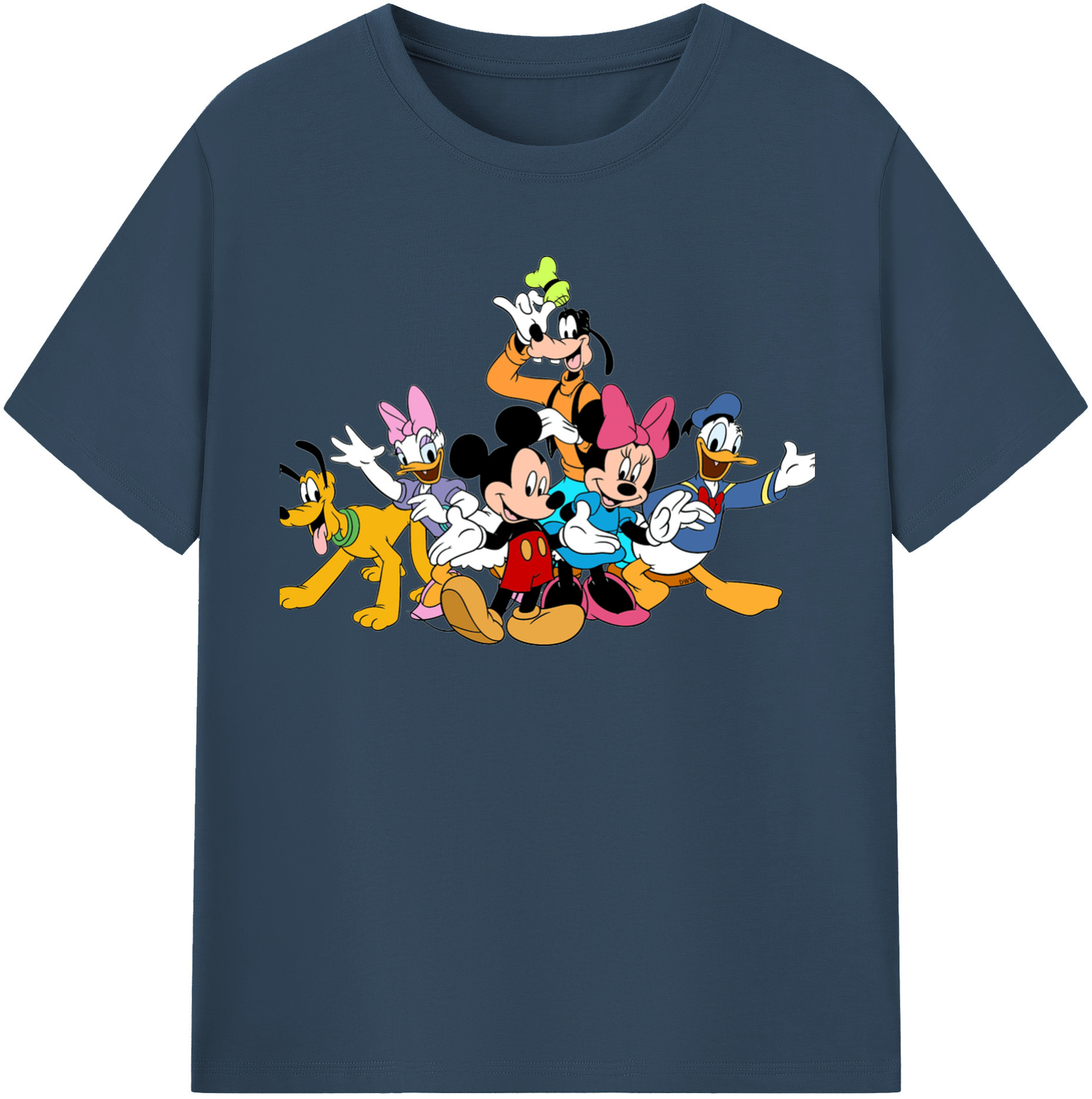 （画像用） ミッキーマウス Mickey Mouse レディースカジュアルプリントTシャツ（綿100％）
