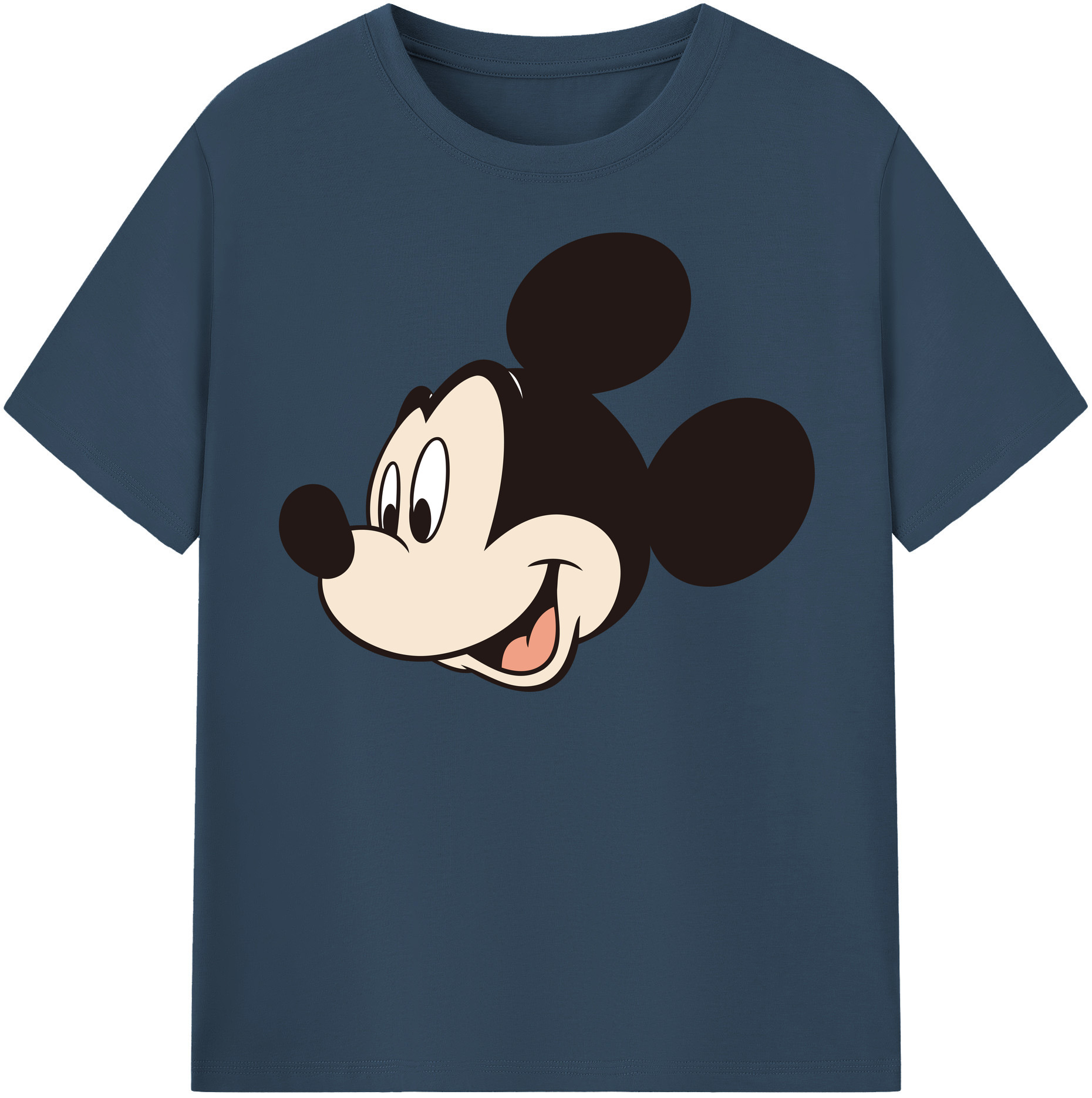 （画像用） ミッキーマウス Mickey Mouse レディースカジュアルプリントTシャツ（綿100％）