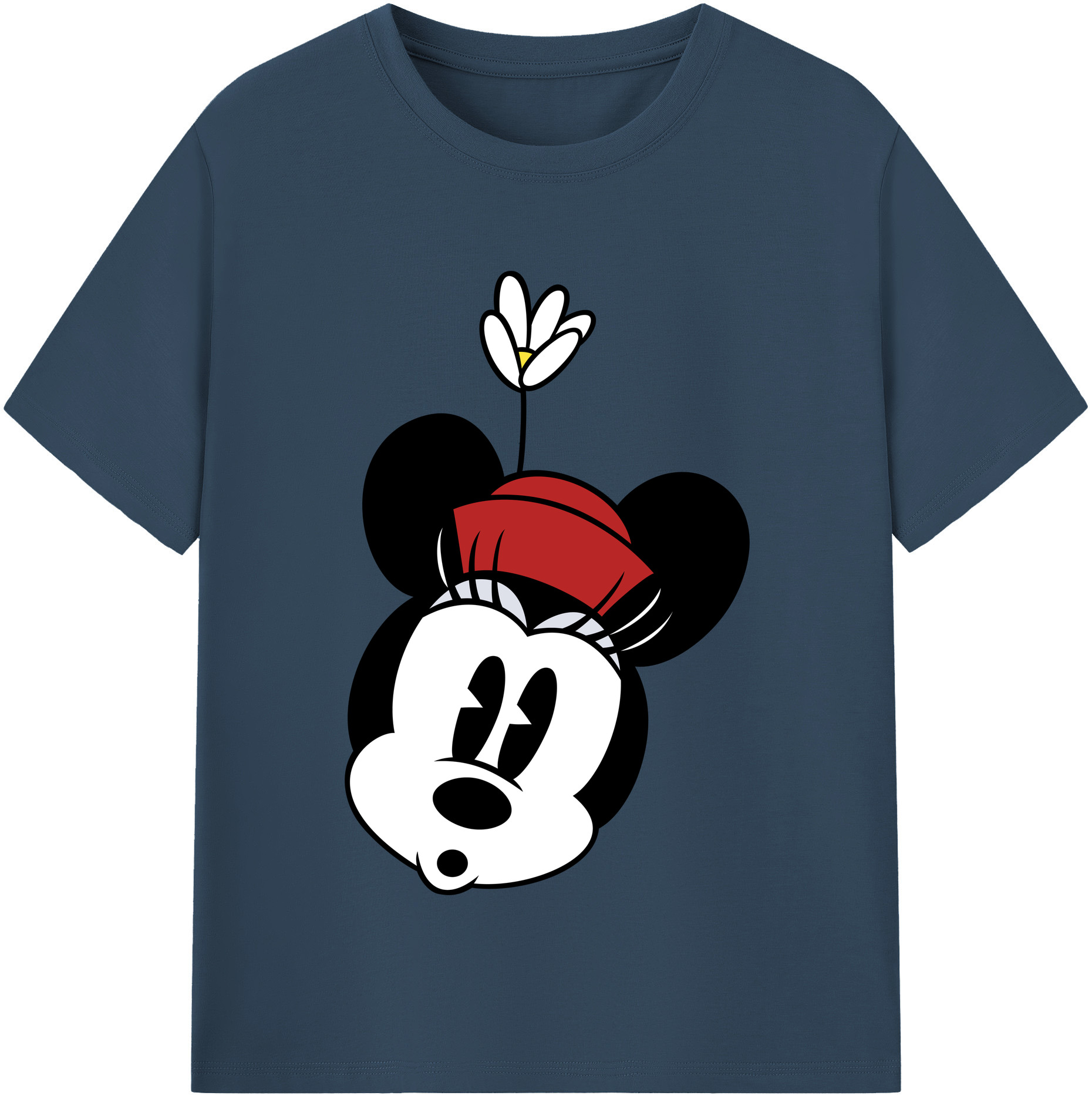 （画像用） ミッキーマウス Mickey Mouse レディースカジュアルプリントTシャツ（綿100％）