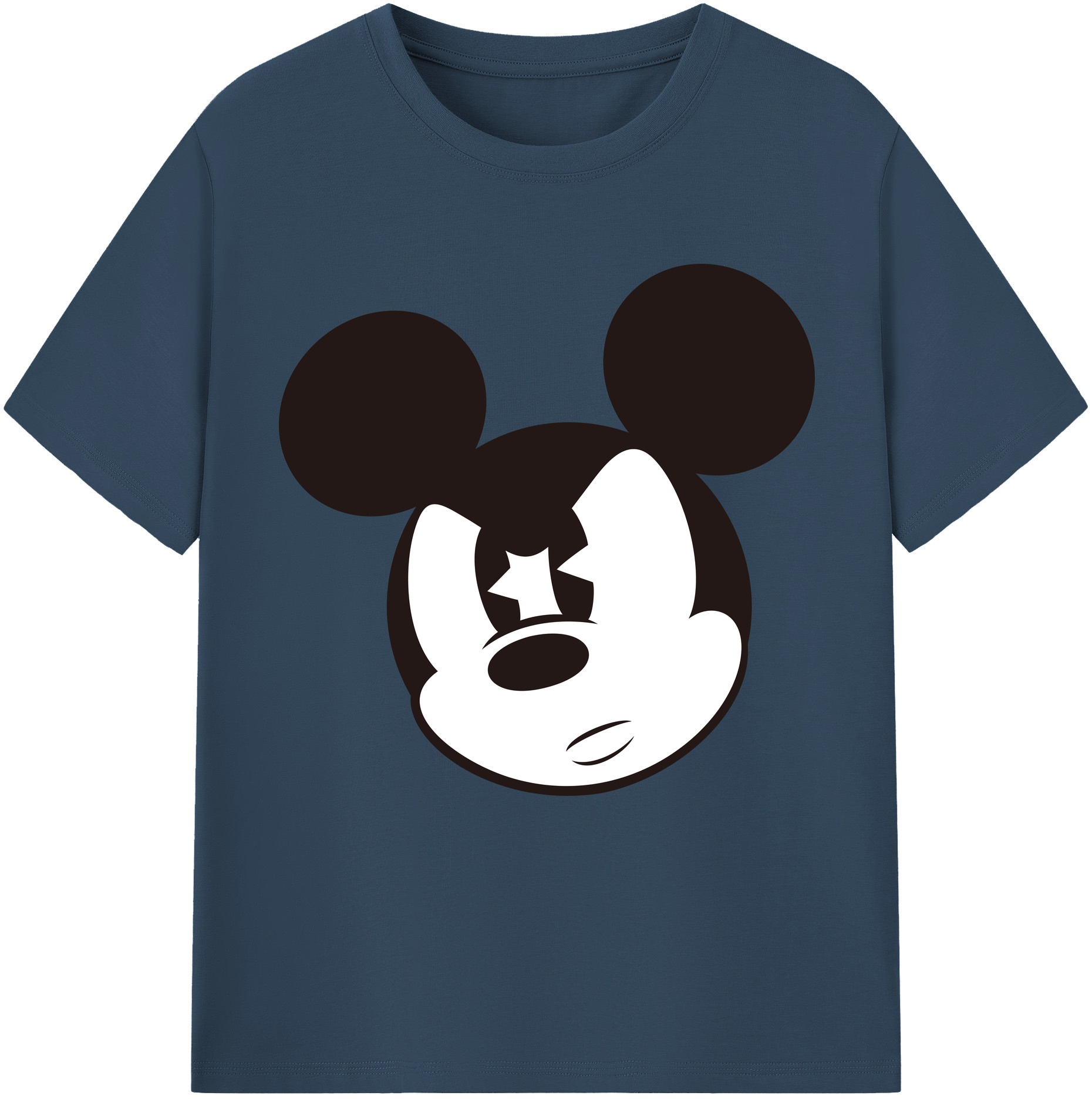 （画像用） ミッキーマウス Mickey Mouse レディースカジュアルプリントTシャツ（綿100％）