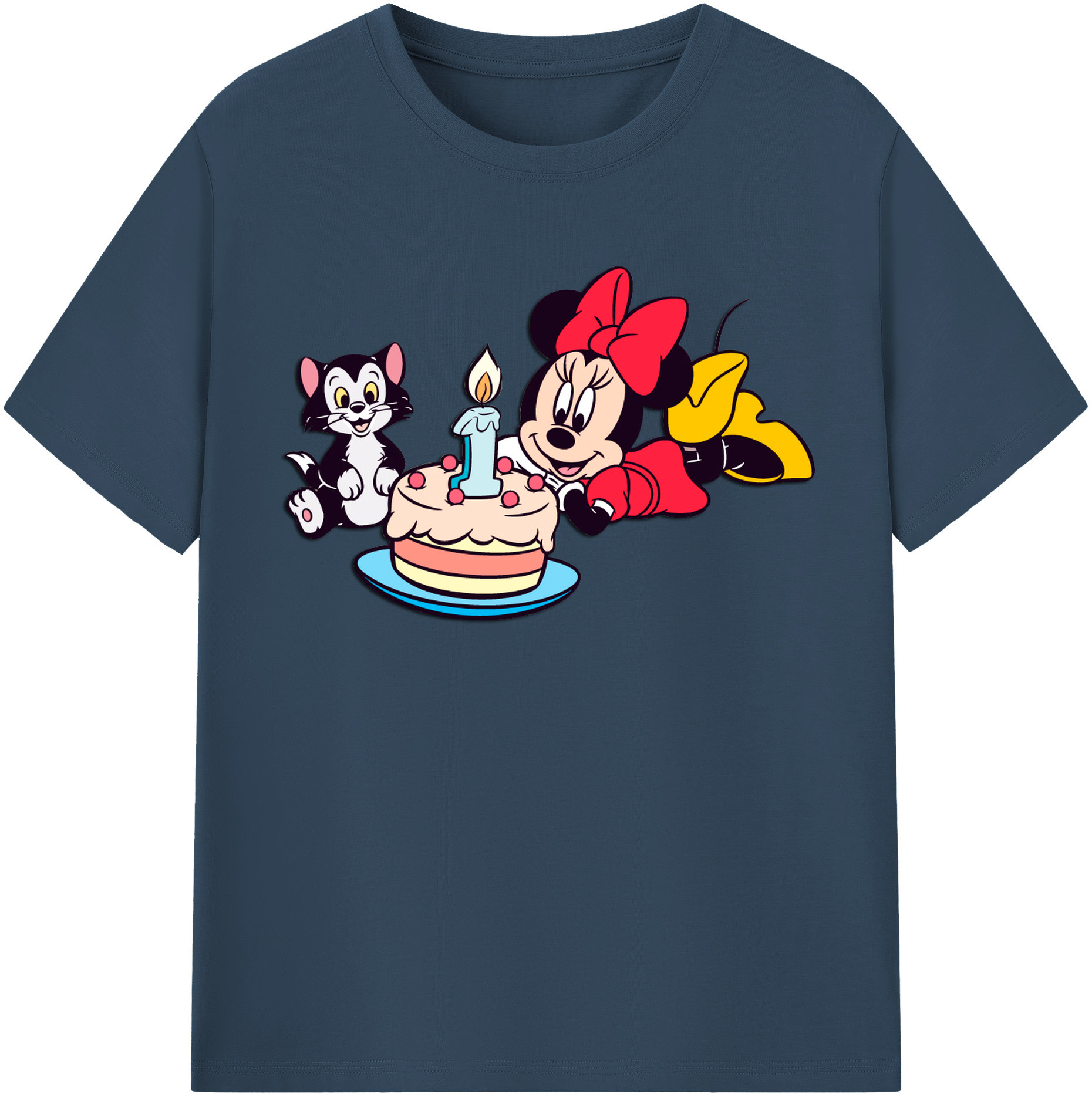 （画像用） ミッキーマウス Mickey Mouse レディースカジュアルプリントTシャツ（綿100％）