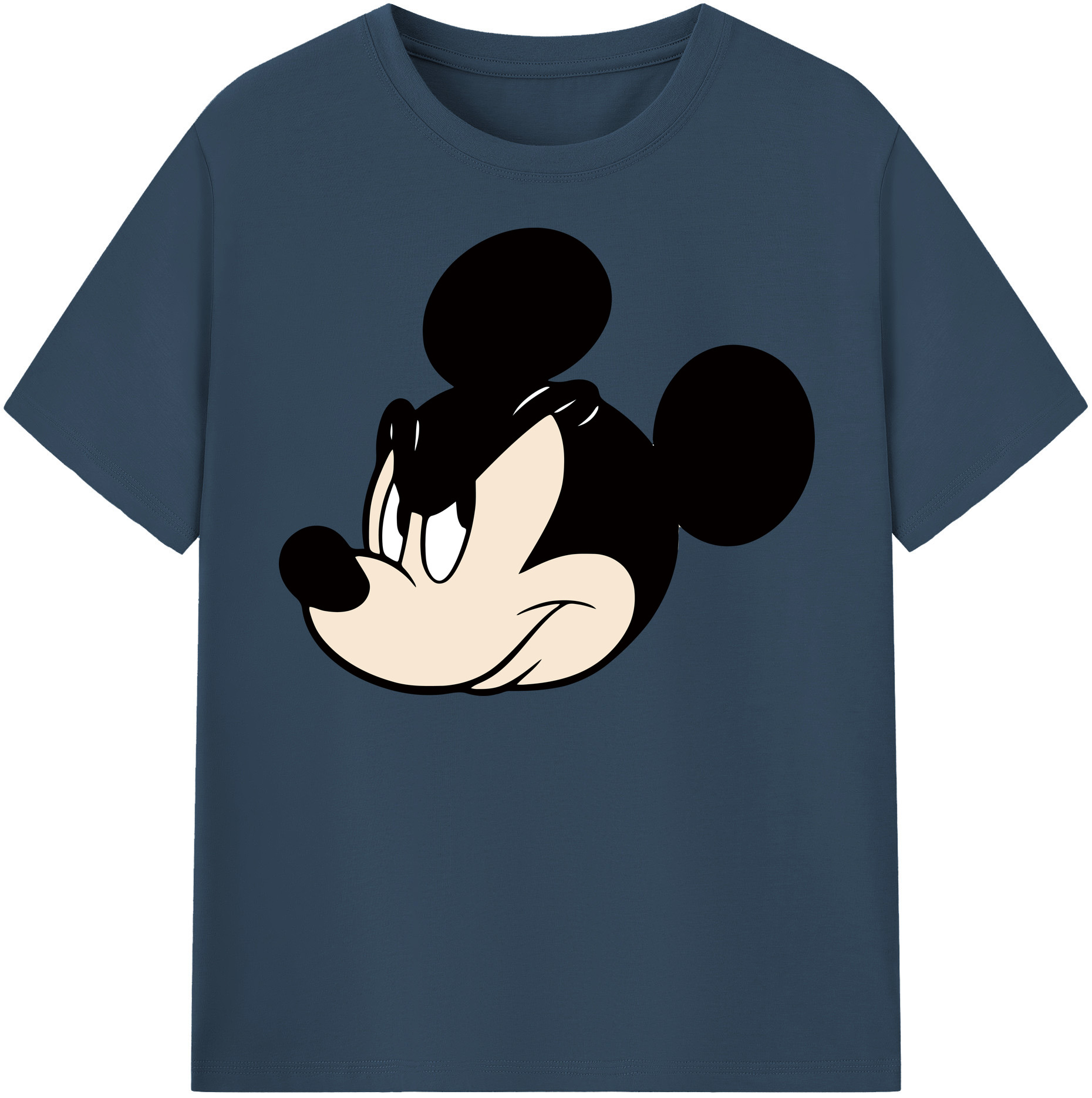 （画像用） ミッキーマウス Mickey Mouse レディースカジュアルプリントTシャツ（綿100％）
