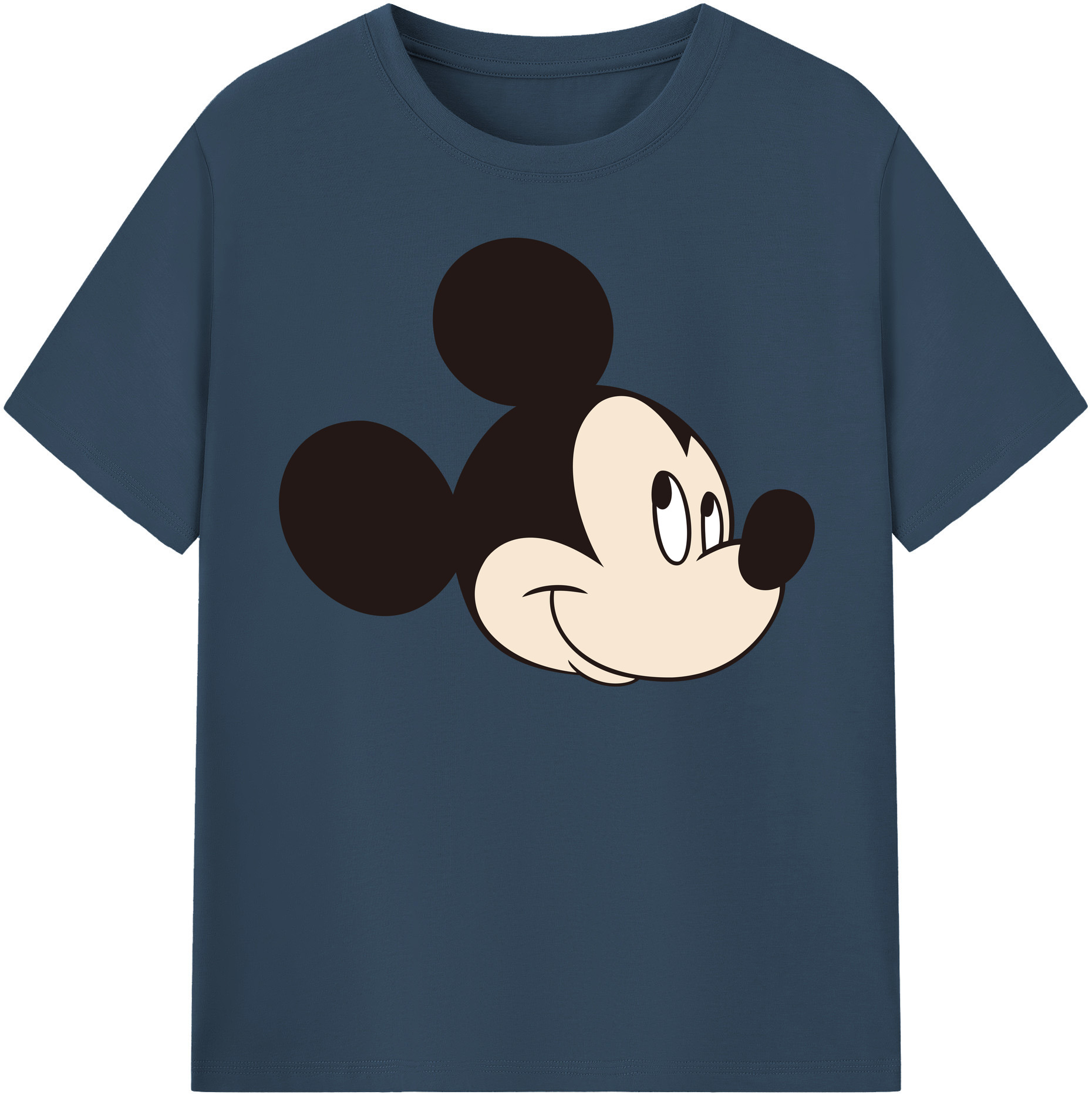 （画像用） ミッキーマウス Mickey Mouse レディースカジュアルプリントTシャツ（綿100％）