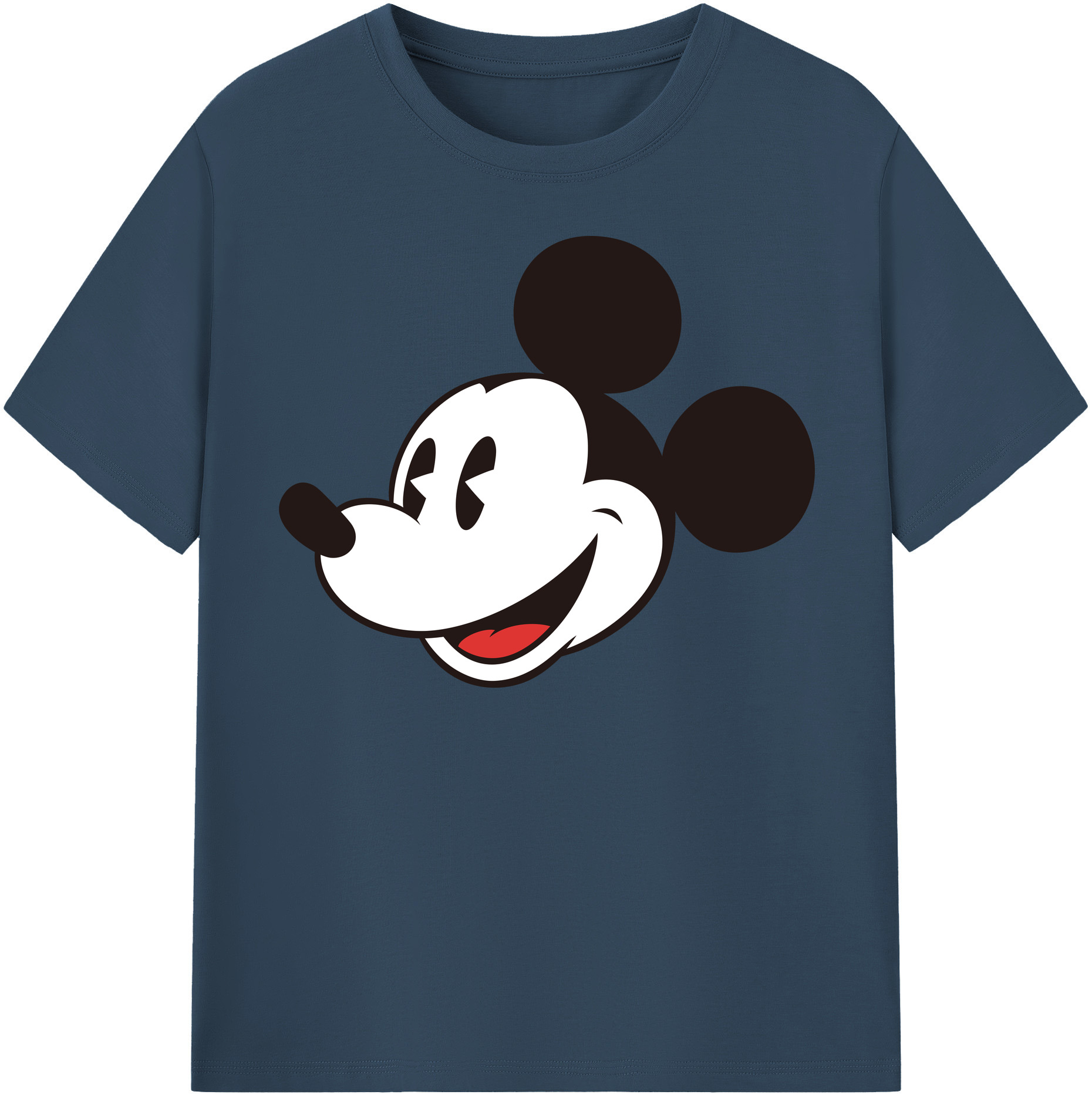 （画像用） ミッキーマウス Mickey Mouse レディースカジュアルプリントTシャツ（綿100％）