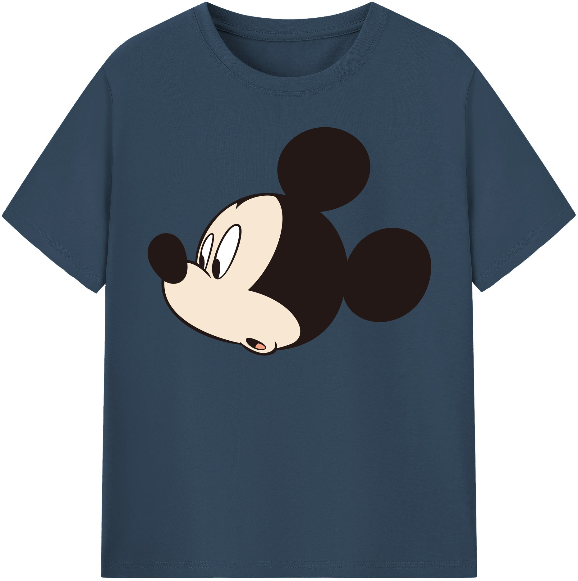 （画像用） ミッキーマウス Mickey Mouse レディースカジュアルプリントTシャツ（綿100％）