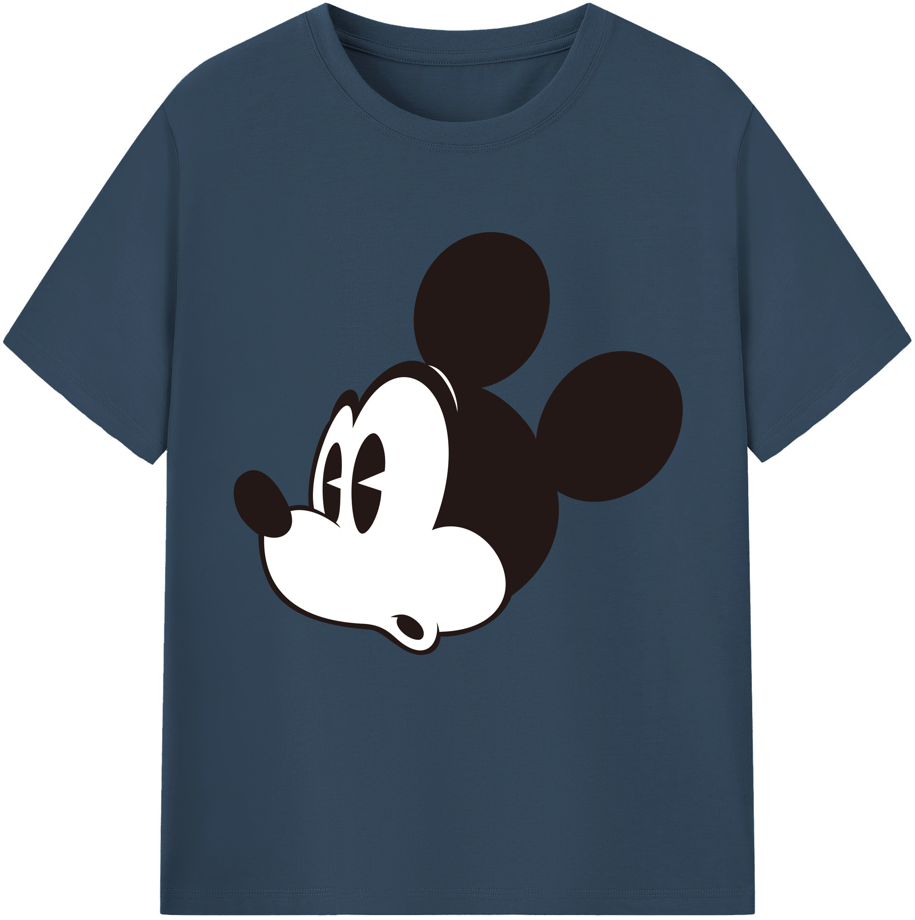 （画像用） ミッキーマウス Mickey Mouse レディースカジュアルプリントTシャツ（綿100％）