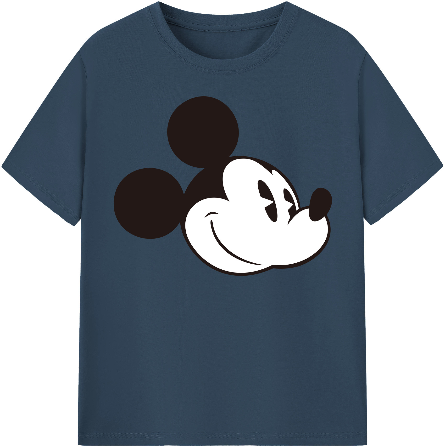 （画像用） ミッキーマウス Mickey Mouse レディースカジュアルプリントTシャツ（綿100％）