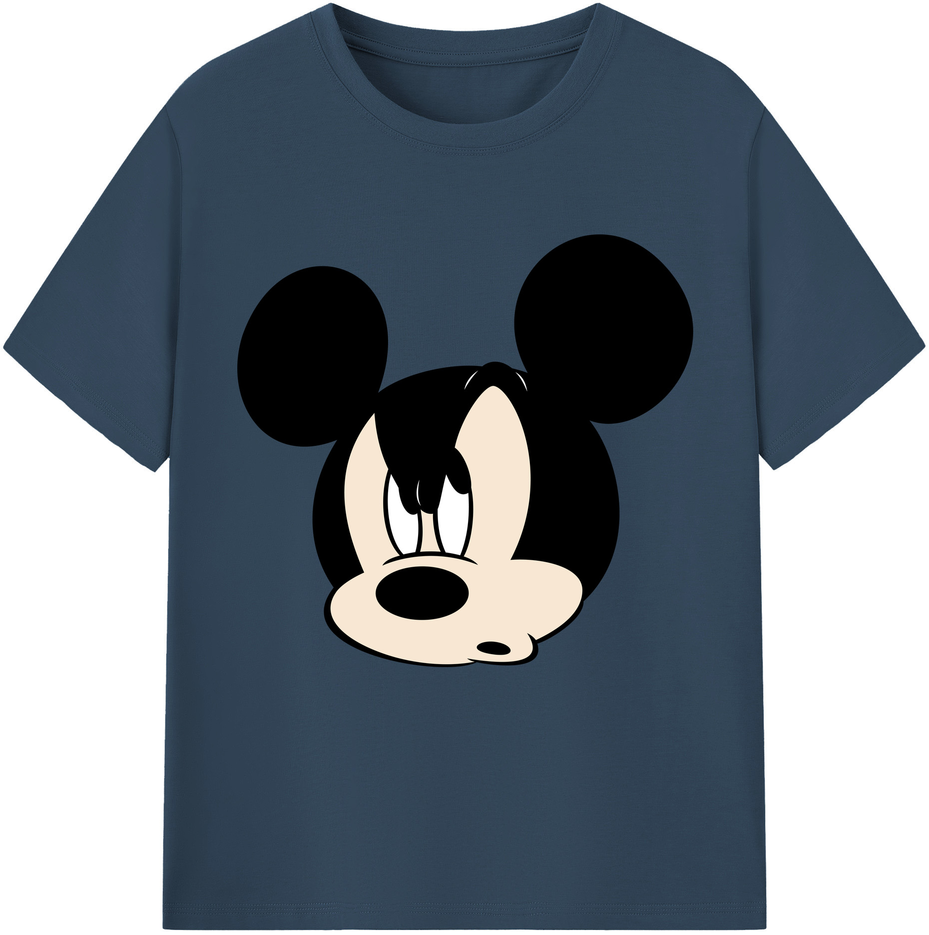 （画像用） ミッキーマウス Mickey Mouse レディースカジュアルプリントTシャツ（綿100％）