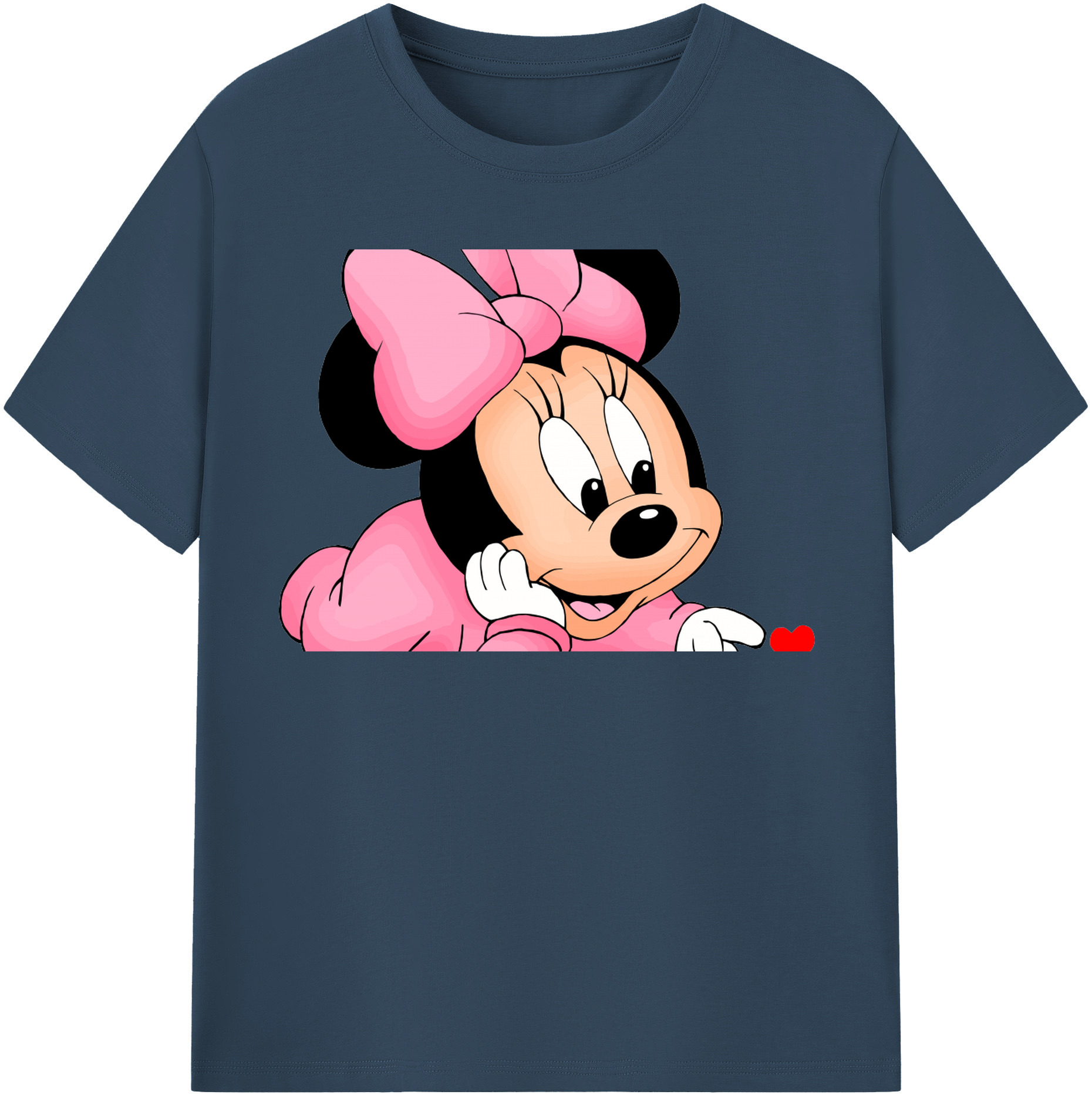 （画像用） ミッキーマウス Mickey Mouse レディースカジュアルプリントTシャツ（綿100％）