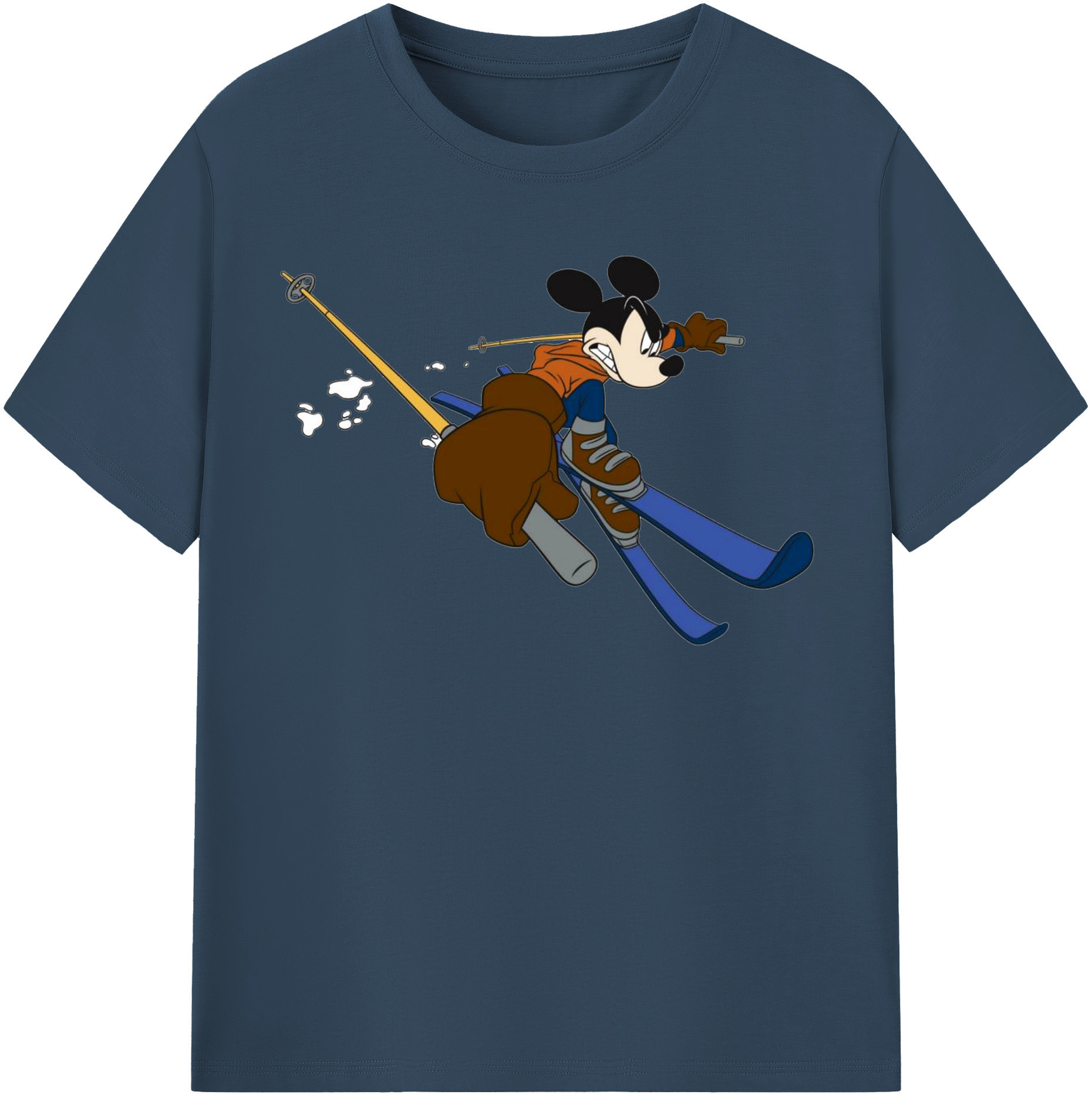 （画像用） ミッキーマウス Mickey Mouse レディースカジュアルプリントTシャツ（綿100％）