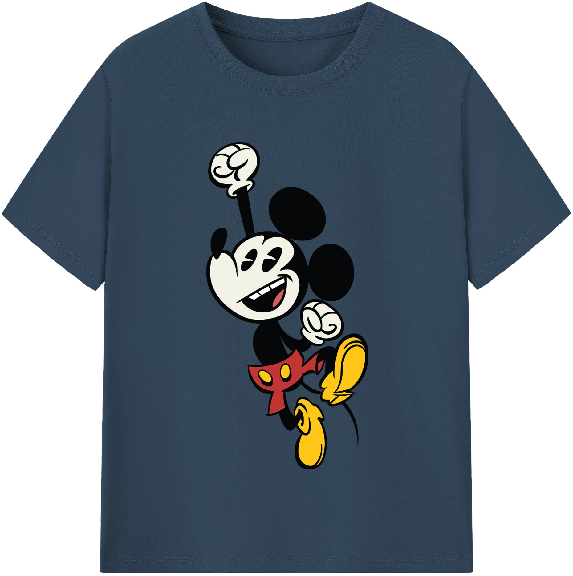 （画像用） ミッキーマウス Mickey Mouse レディースカジュアルプリントTシャツ（綿100％）