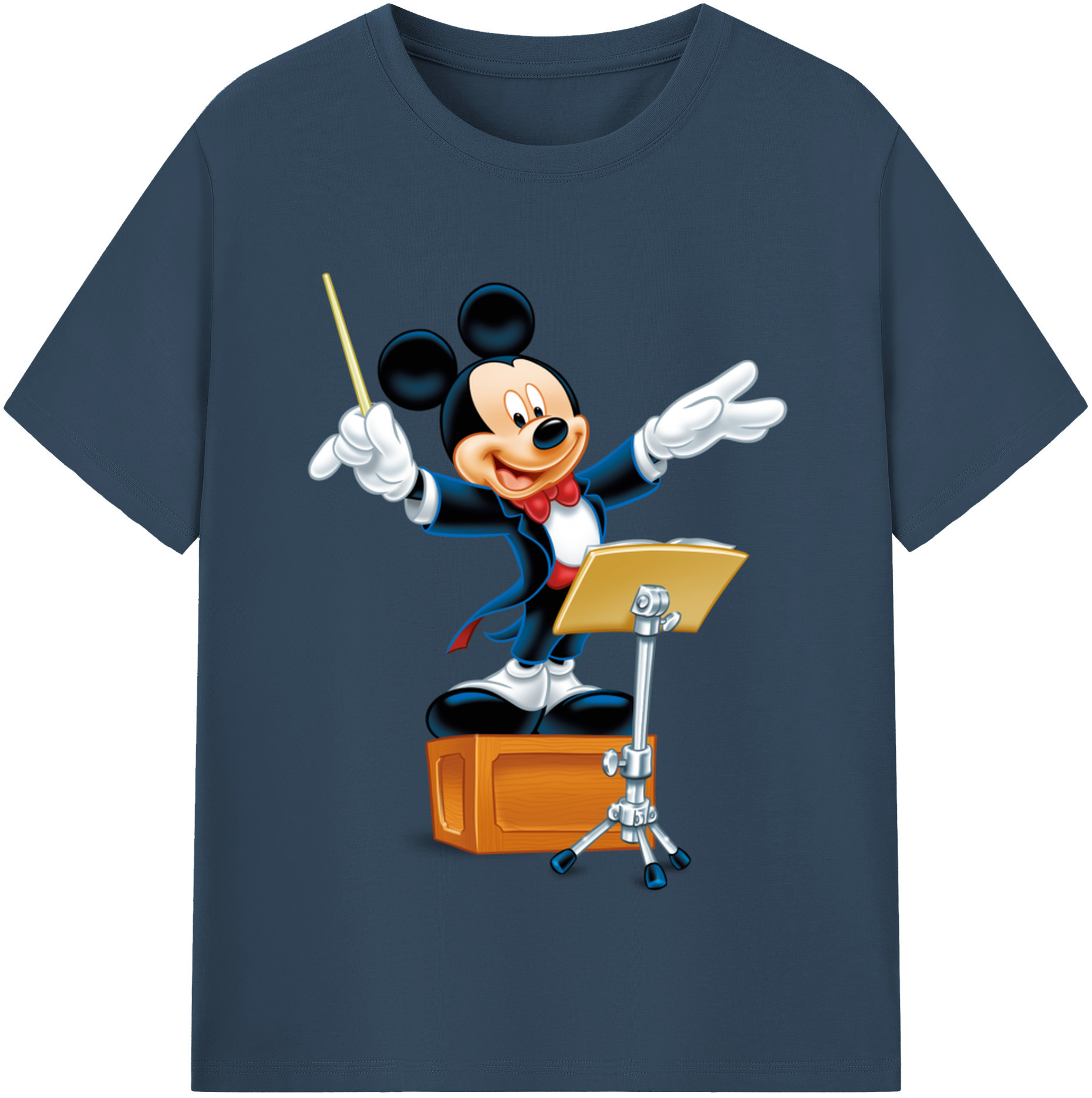 （画像用） ミッキーマウス Mickey Mouse レディースカジュアルプリントTシャツ（綿100％）