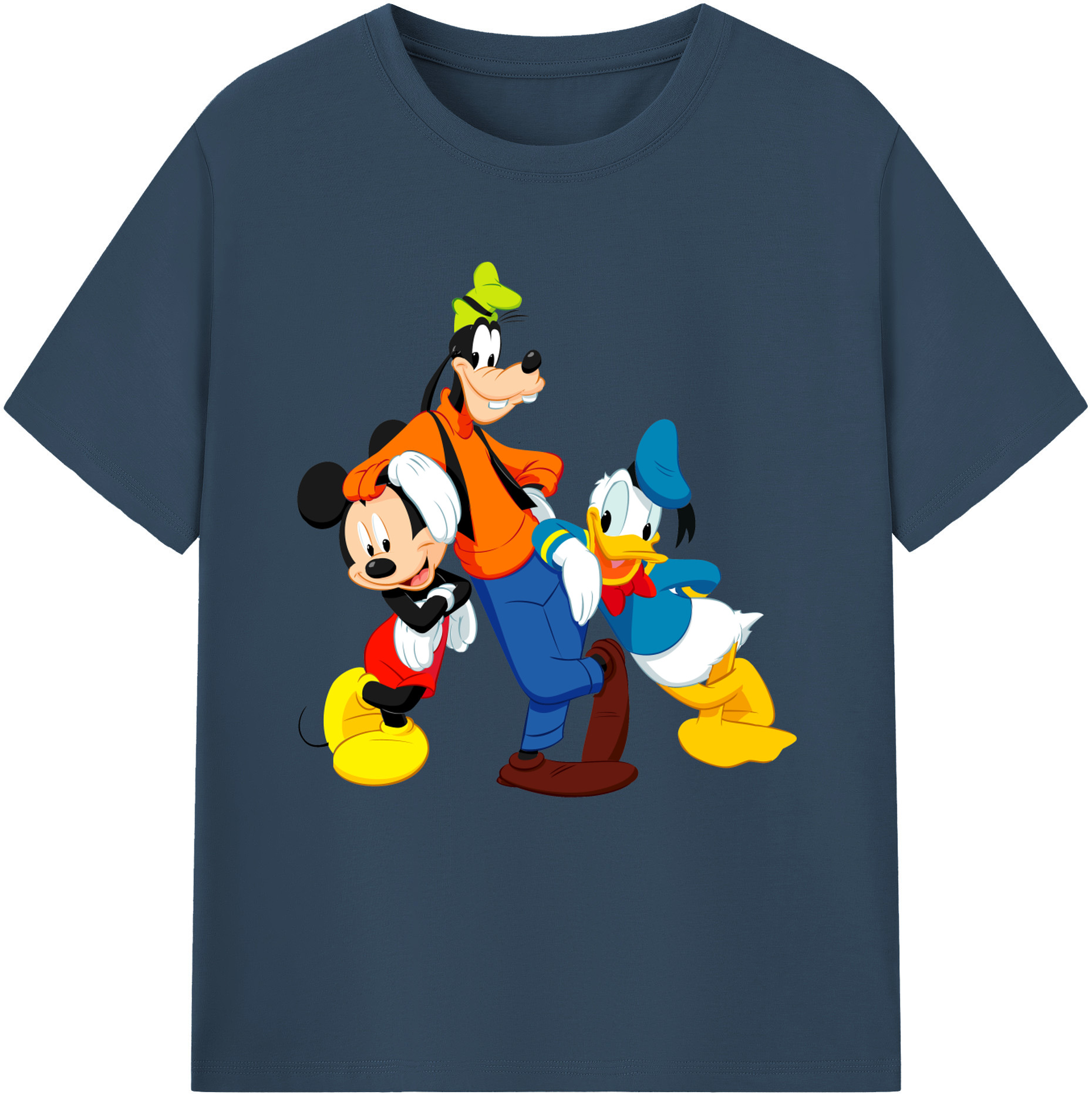 （画像用） ミッキーマウス Mickey Mouse レディースカジュアルプリントTシャツ（綿100％）