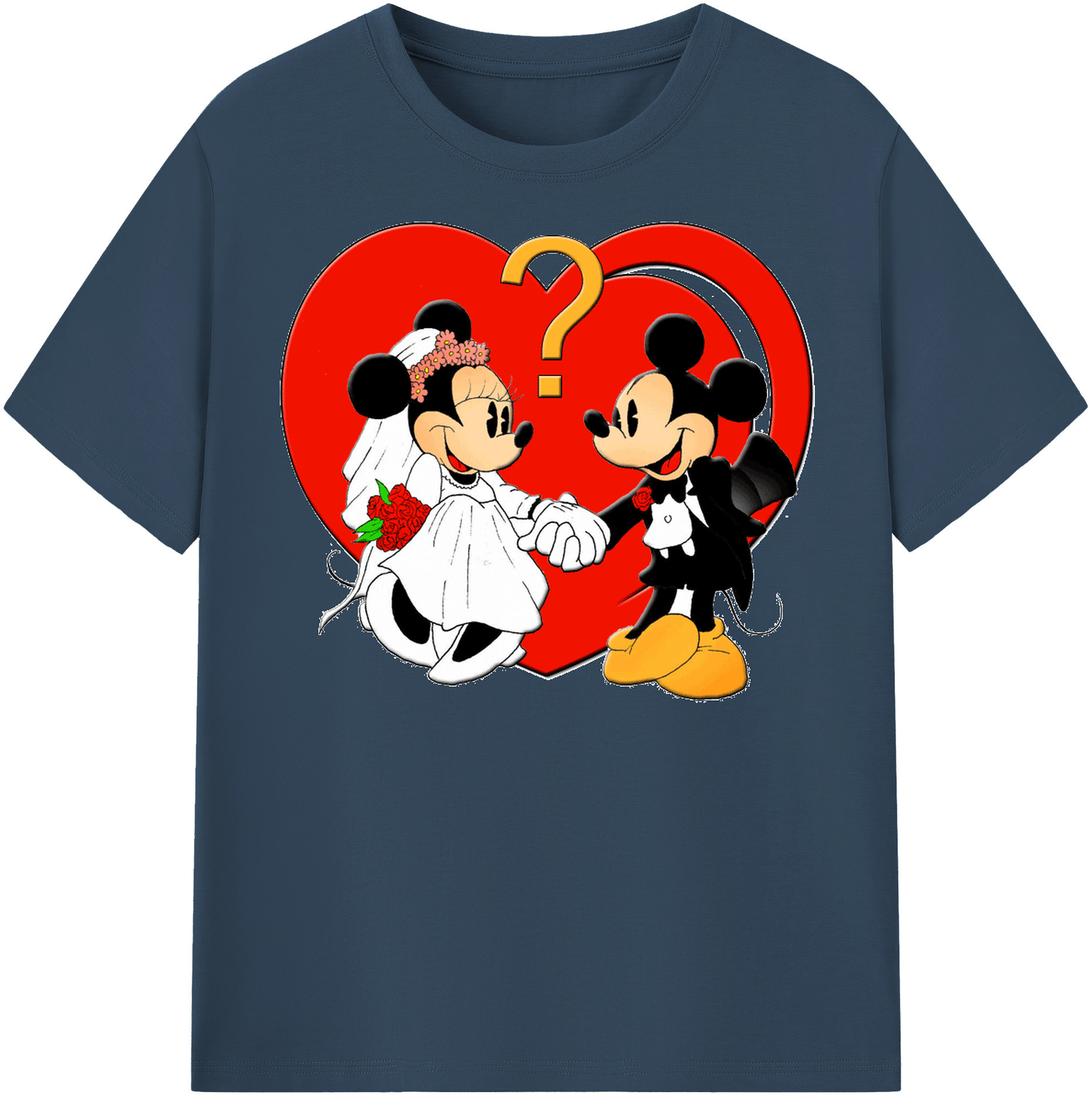 （画像用） ミッキーマウス Mickey Mouse レディースカジュアルプリントTシャツ（綿100％）