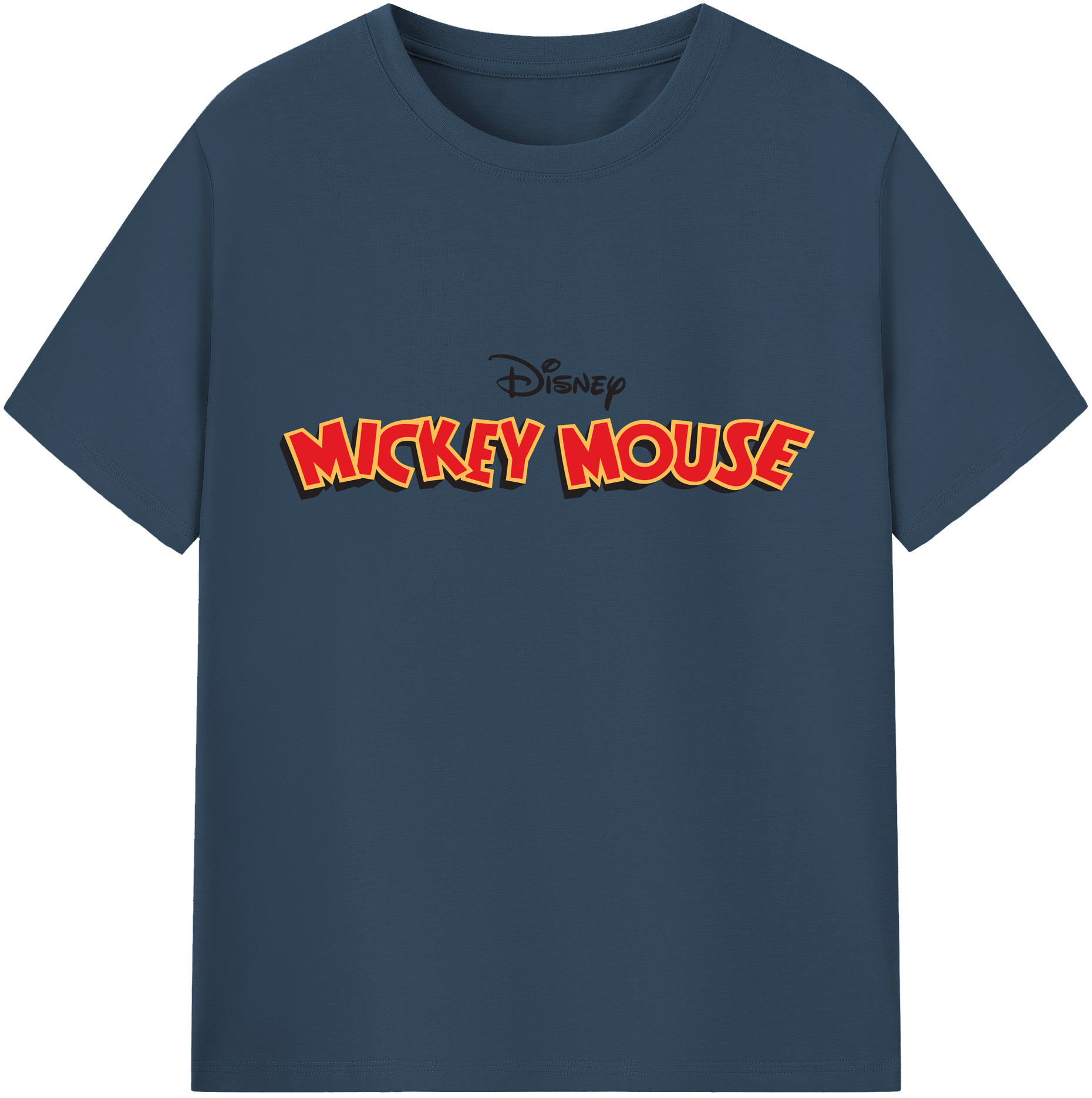 （画像用） ミッキーマウス Mickey Mouse レディースカジュアルプリントTシャツ（綿100％）