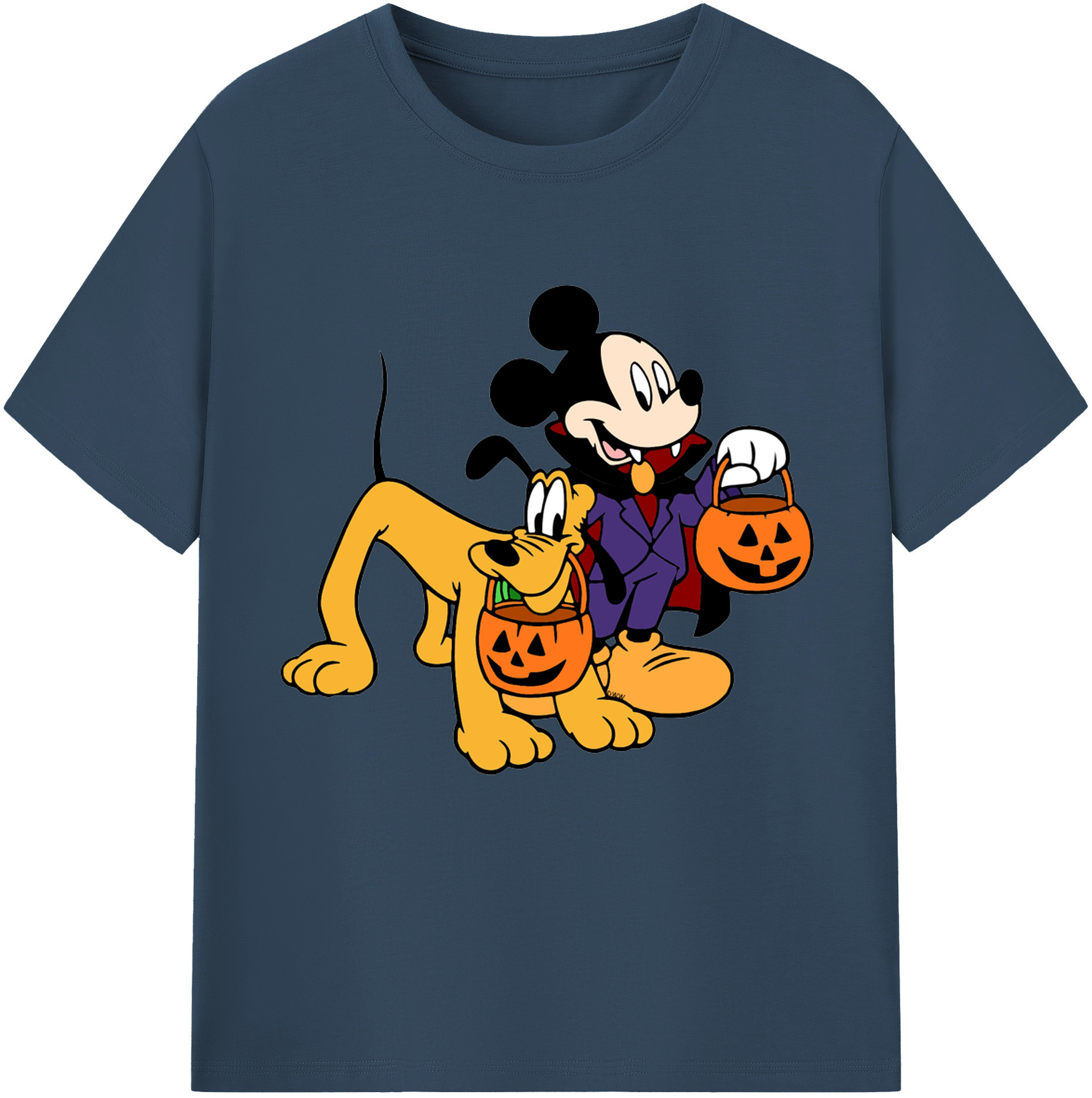 （画像用） ミッキーマウス Mickey Mouse レディースカジュアルプリントTシャツ（綿100％）