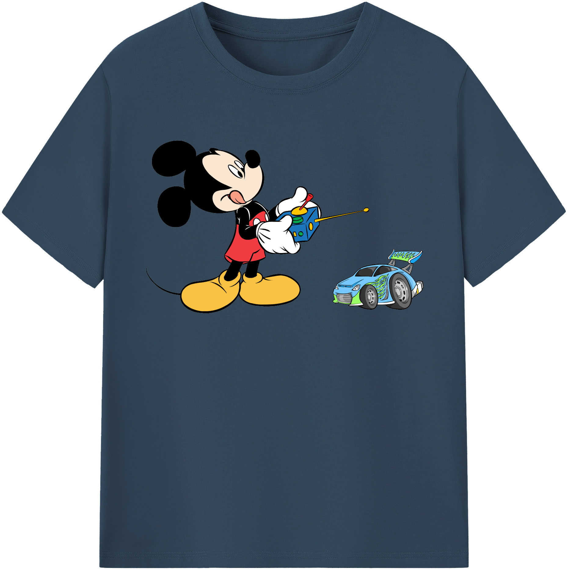 （画像用） ミッキーマウス Mickey Mouse レディースカジュアルプリントTシャツ（綿100％）