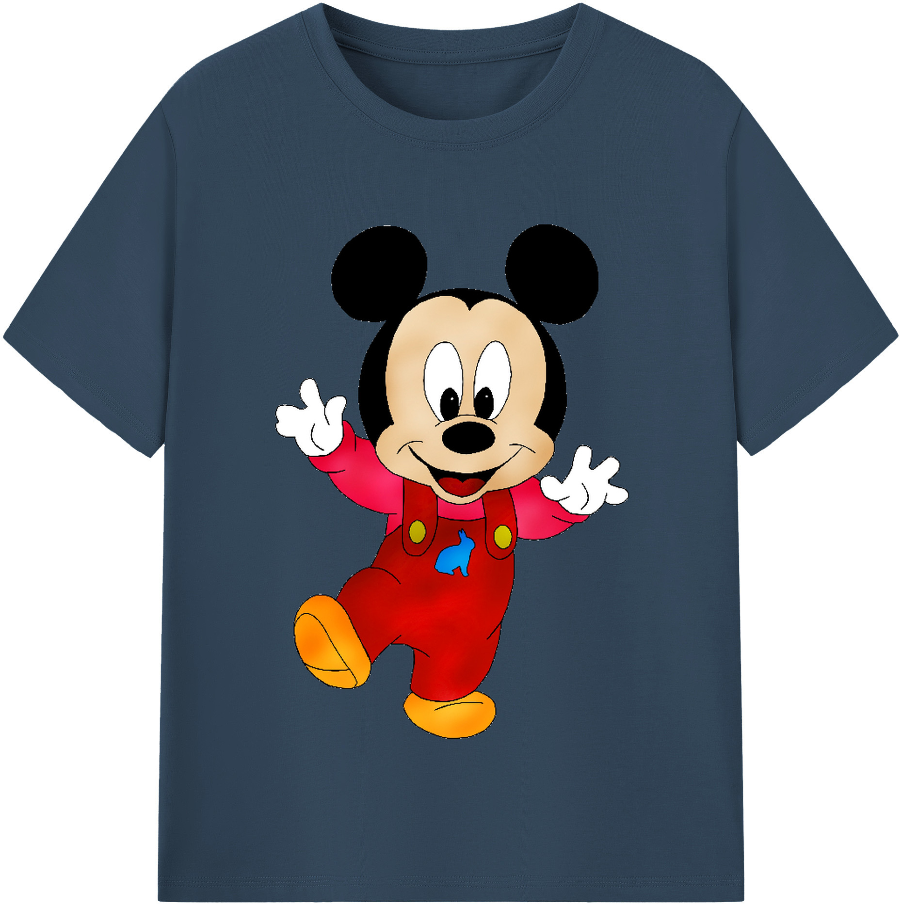 （画像用） ミッキーマウス Mickey Mouse レディースカジュアルプリントTシャツ（綿100％）